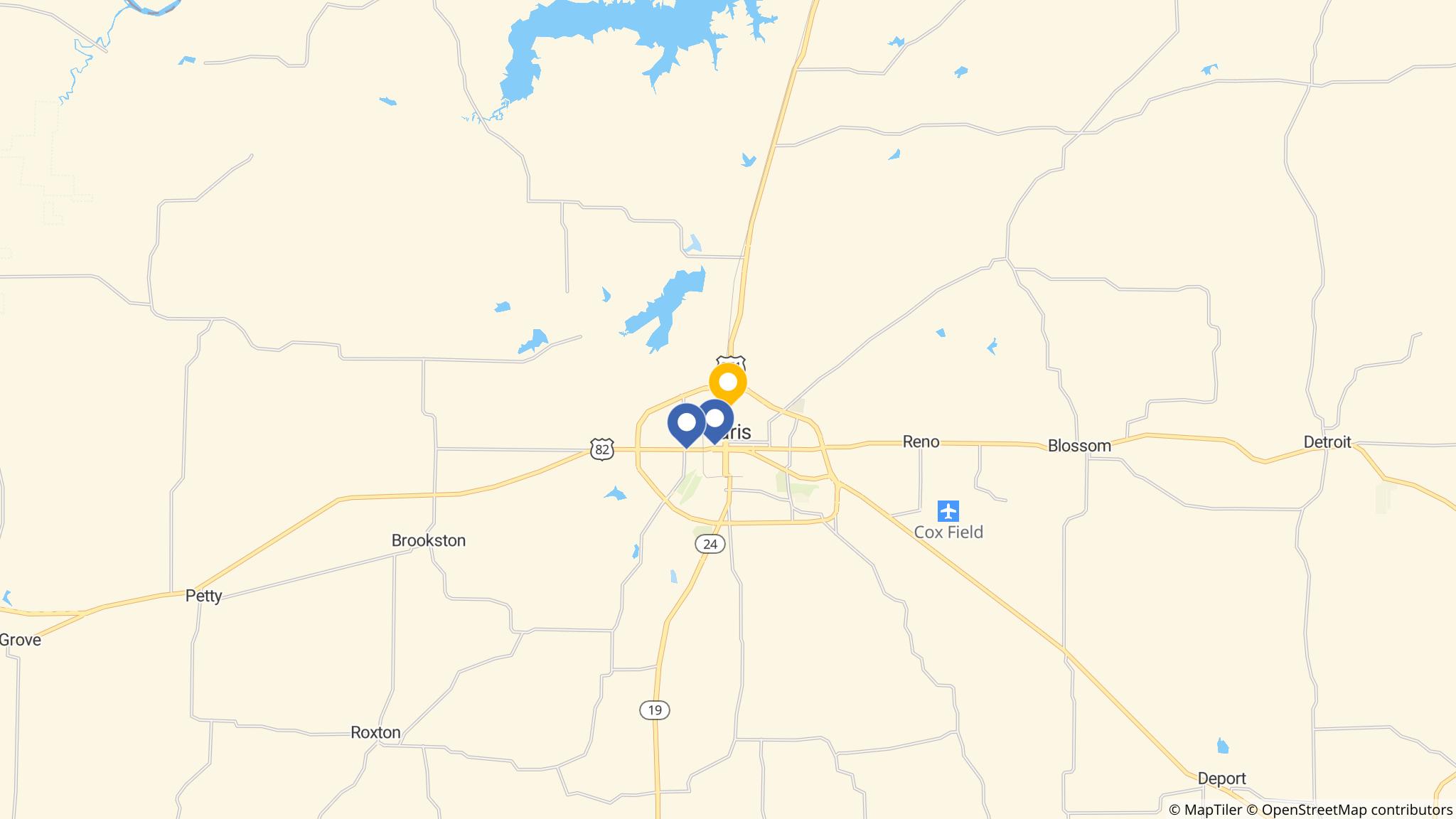 Street map of the ATM area