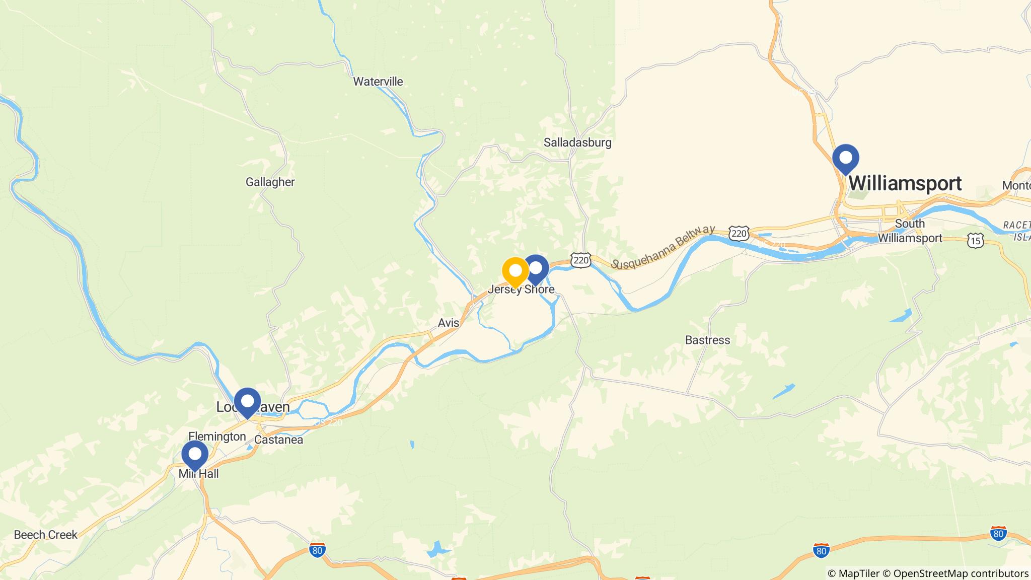 Street map of the ATM area