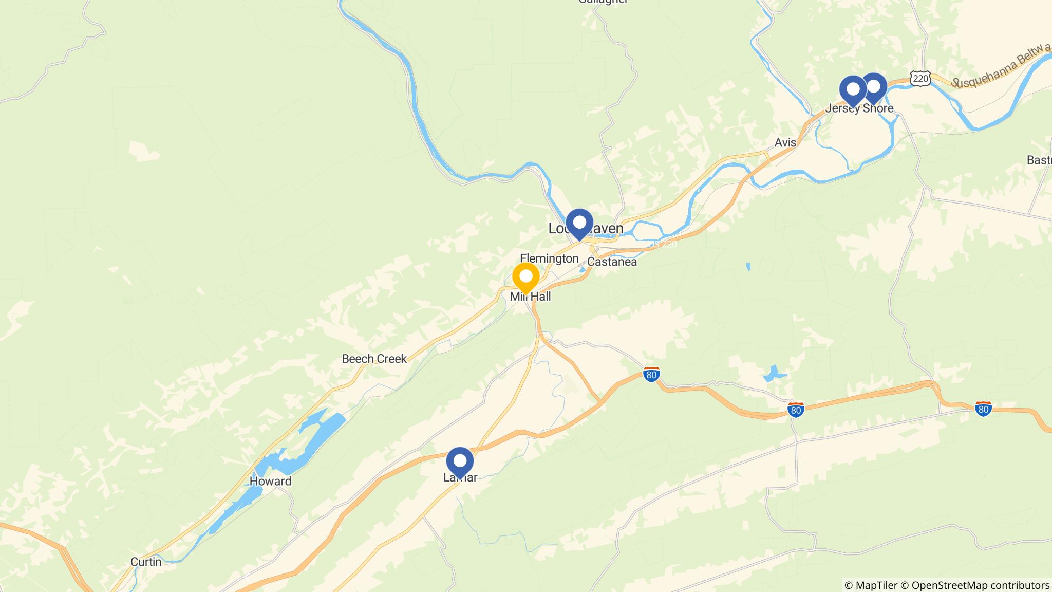 Street map of the ATM area
