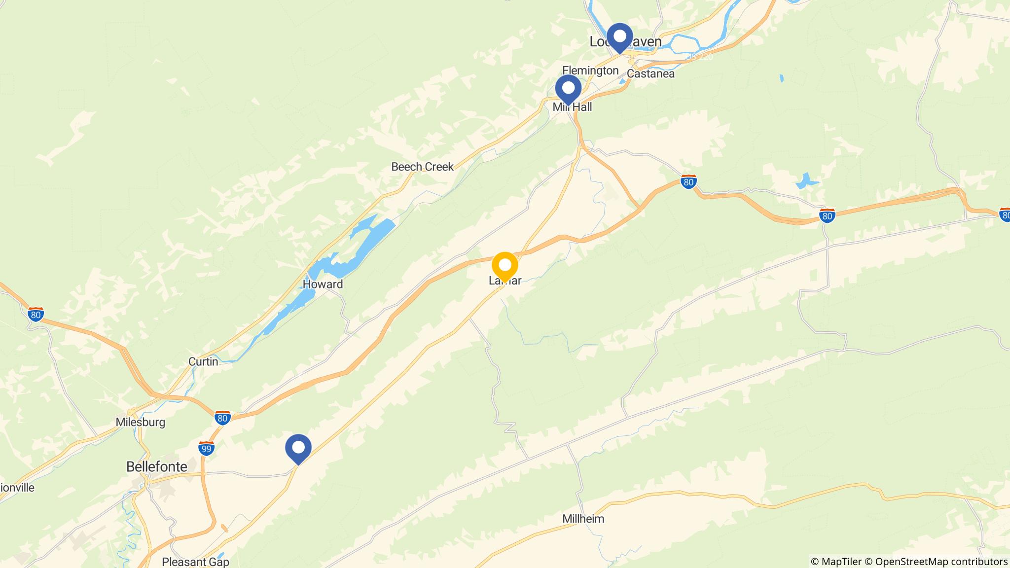 Street map of the ATM area