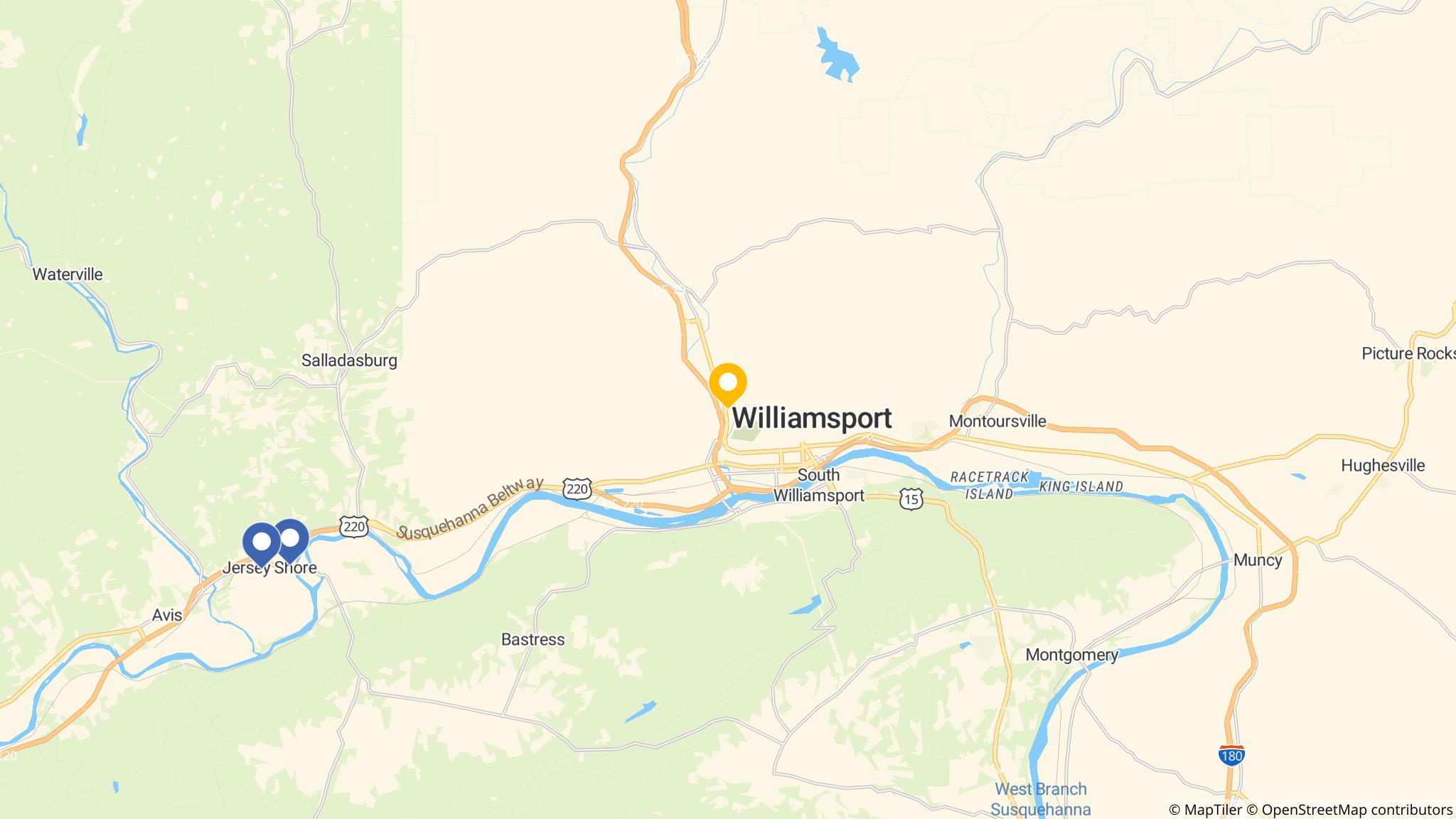 Street map of the ATM area