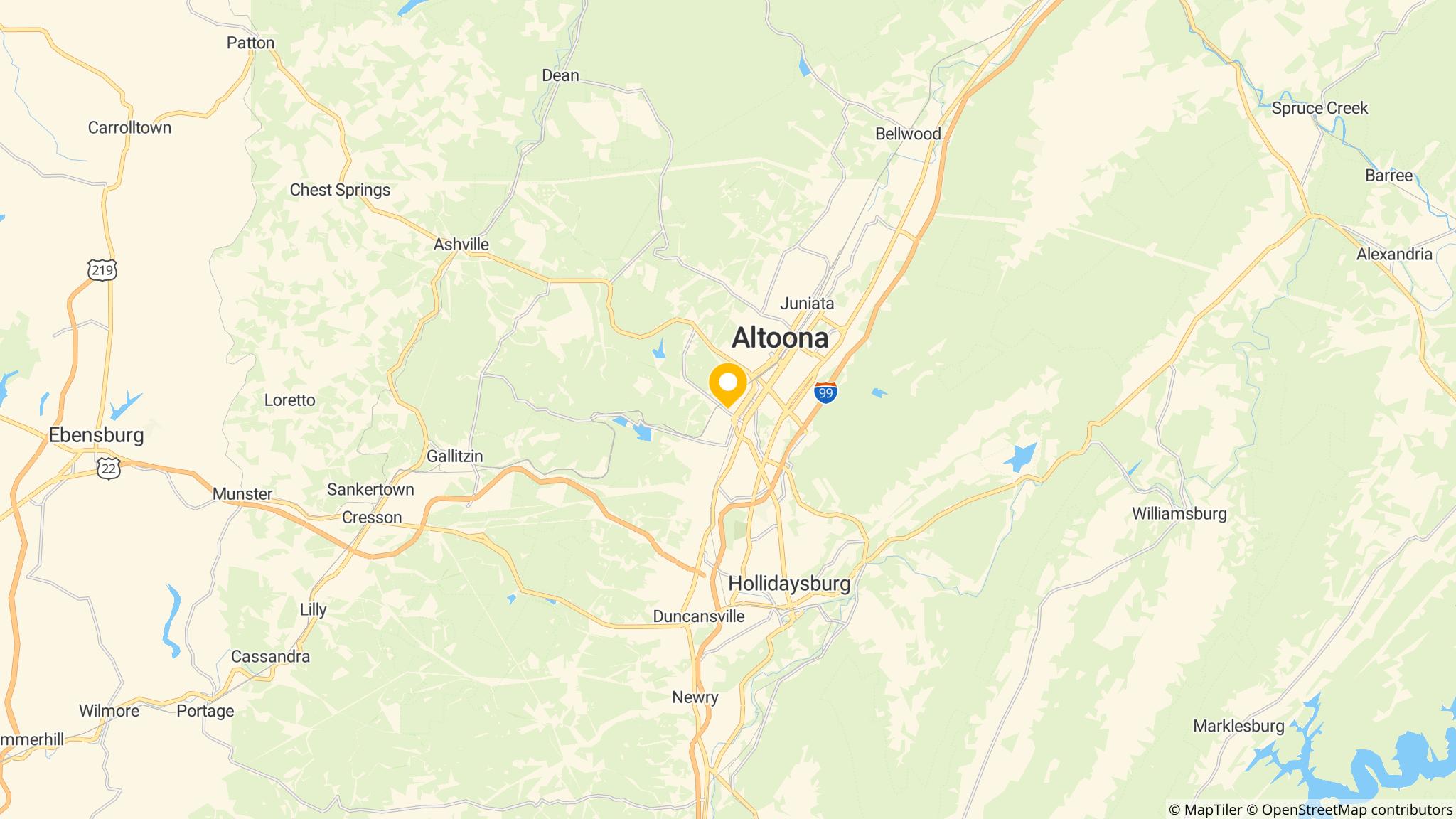 Street map of the ATM area