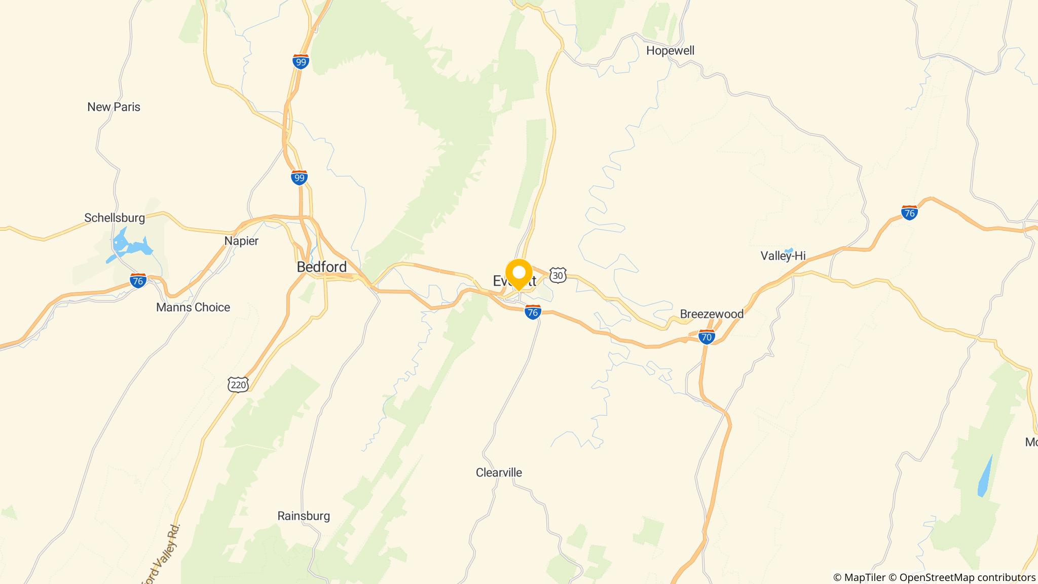 Street map of the ATM area