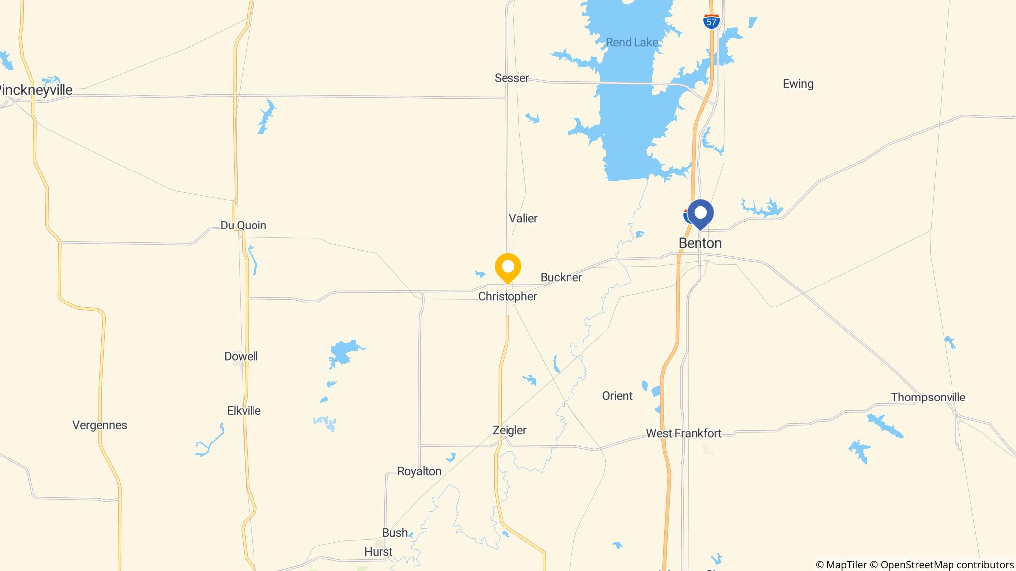 Street map of the ATM area