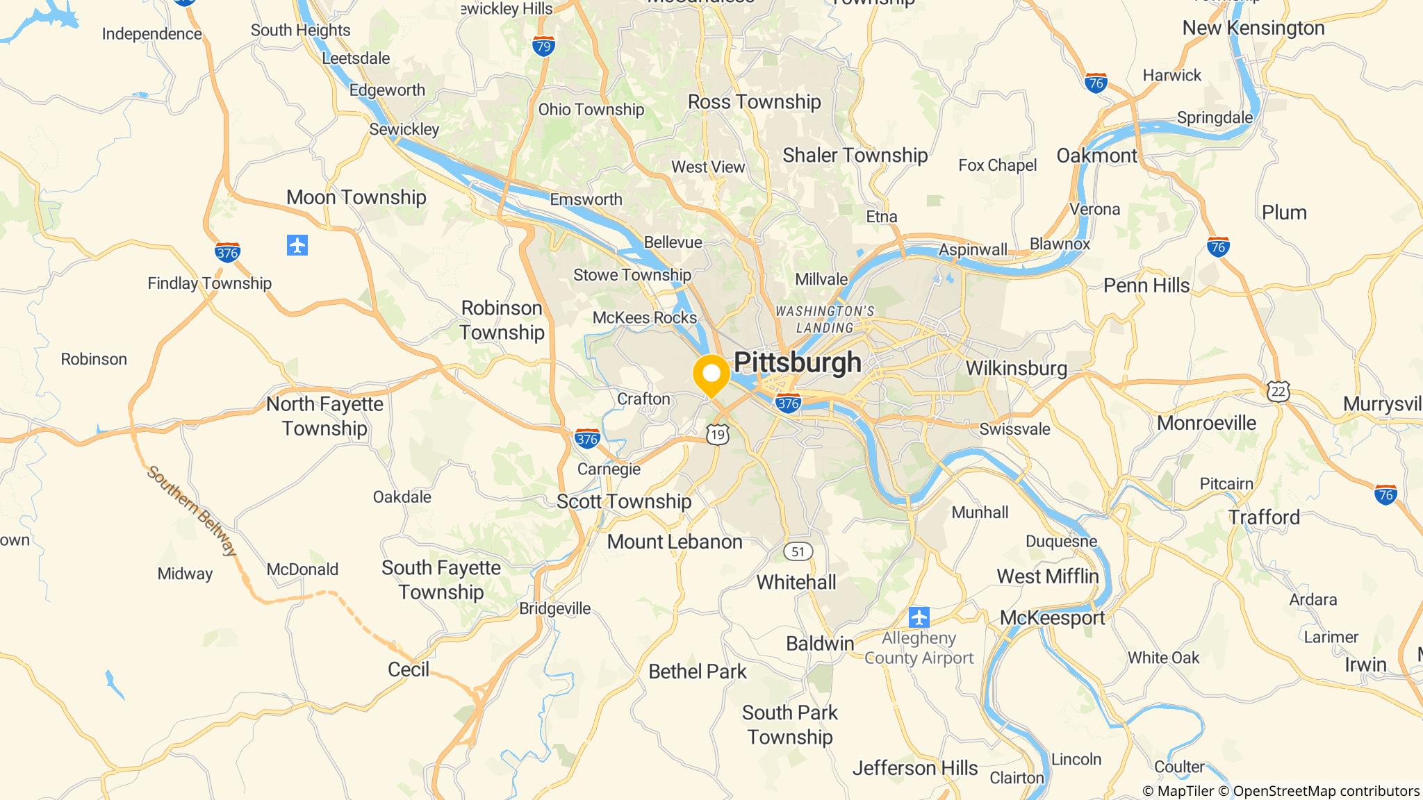 Street map of the ATM area