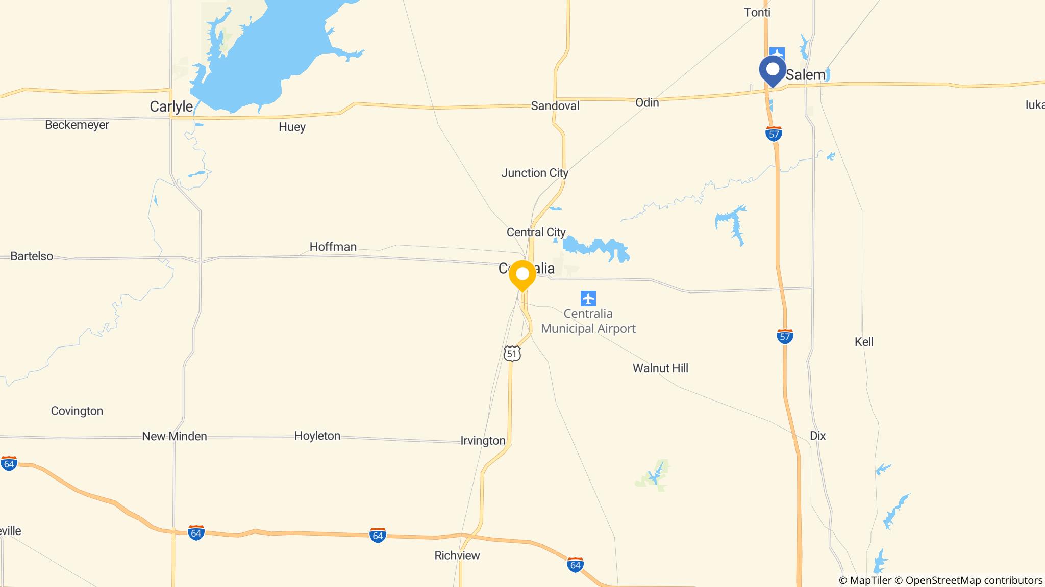 Street map of the ATM area