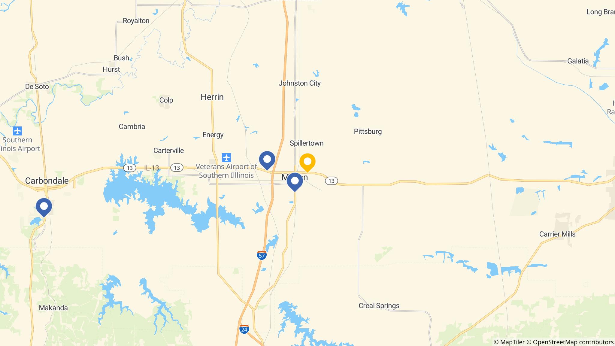 Street map of the ATM area