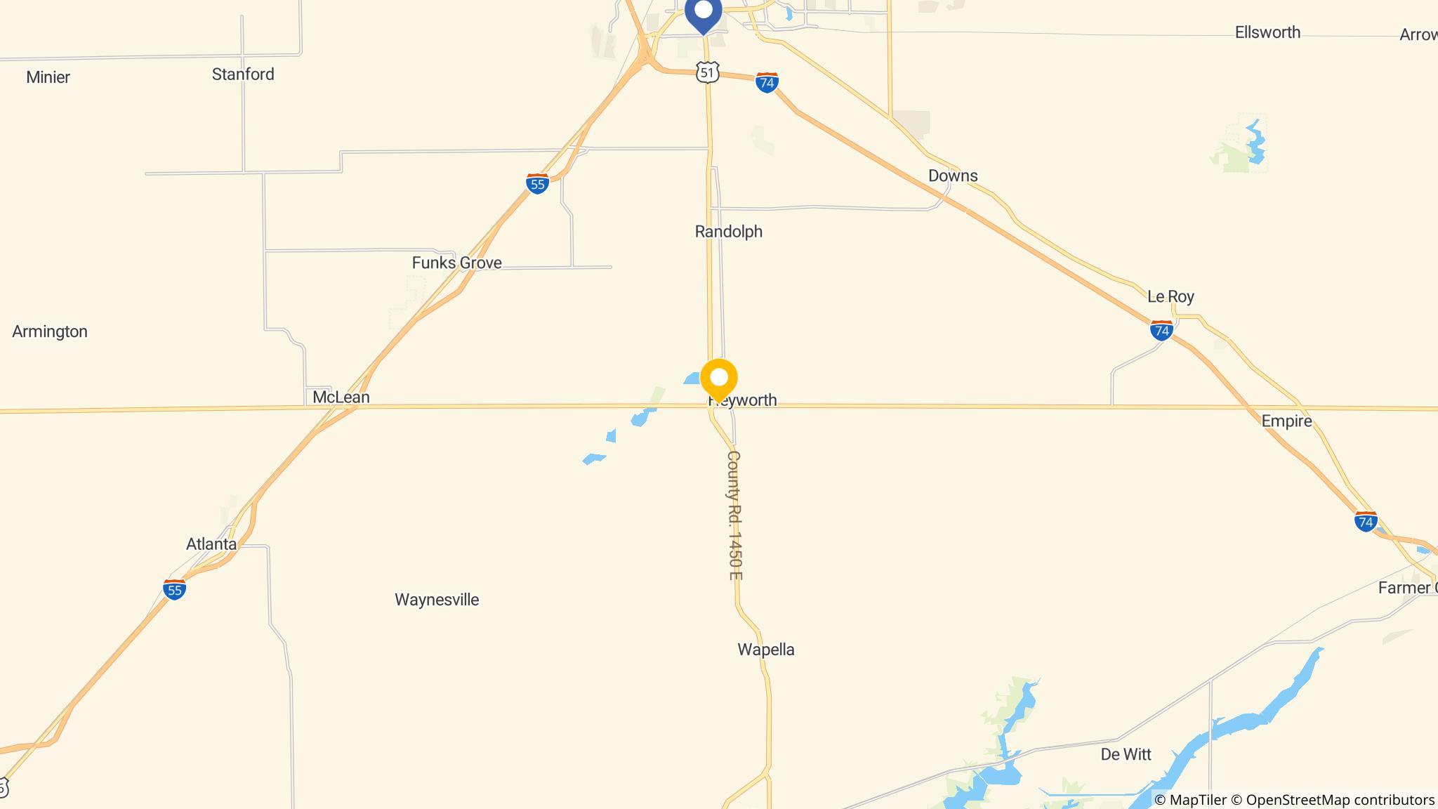 Street map of the ATM area