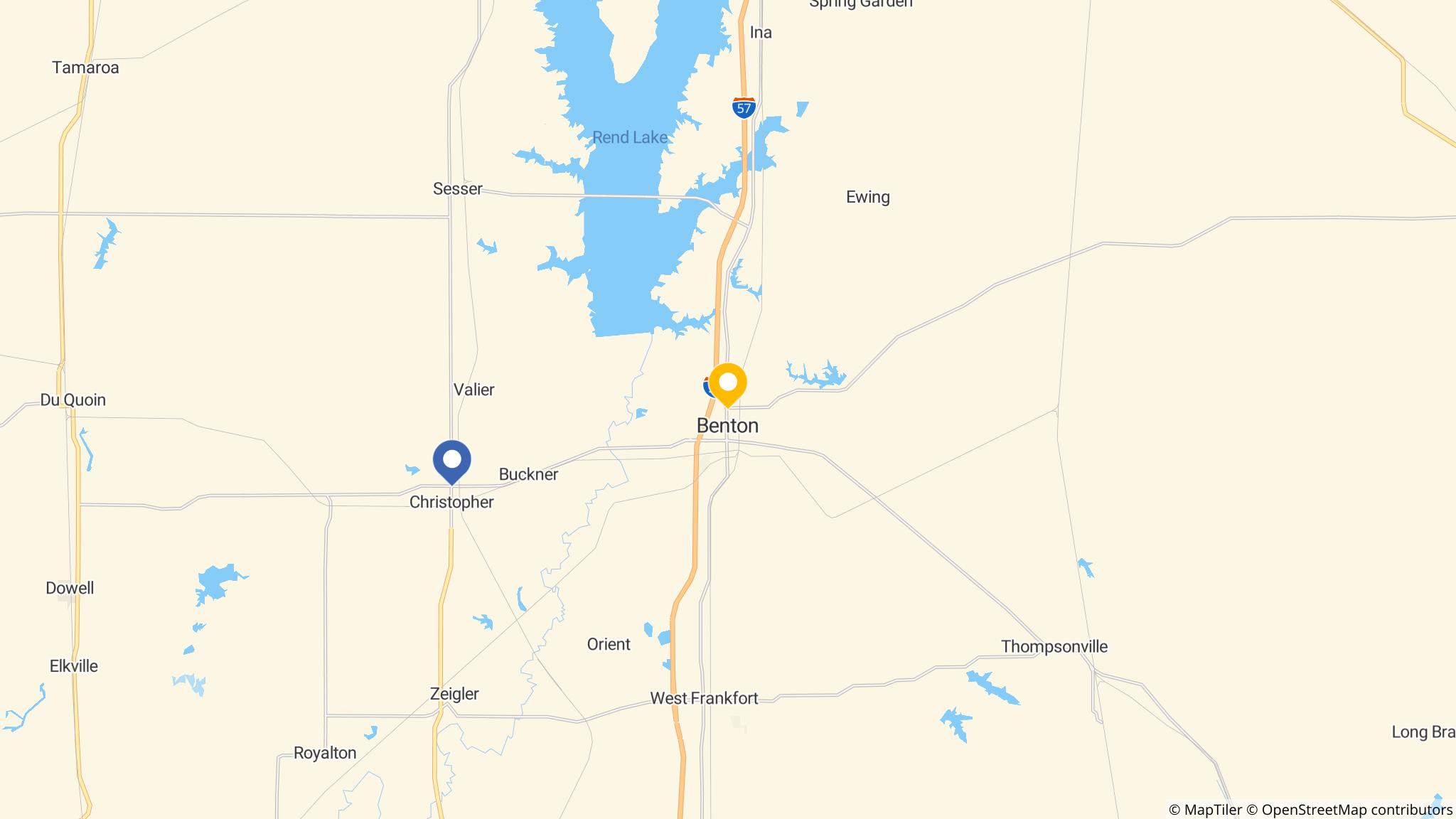 Street map of the ATM area