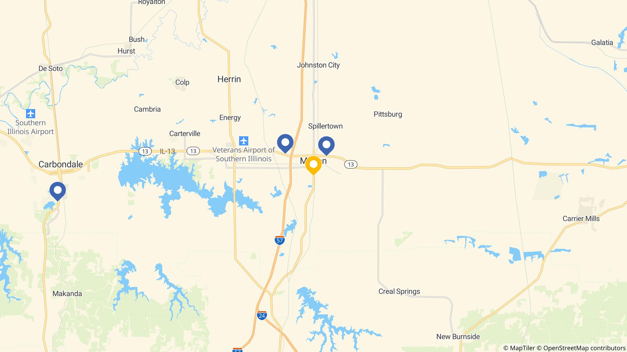 Street map of the ATM area