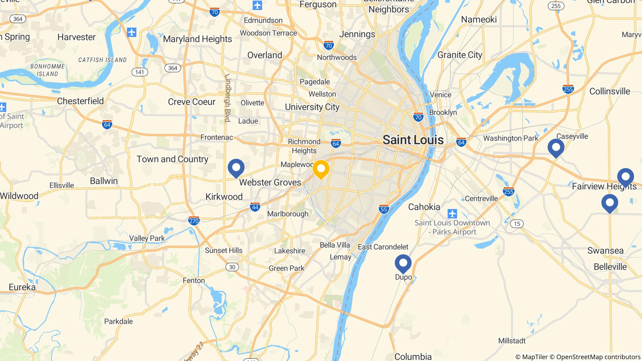 Street map of the ATM area