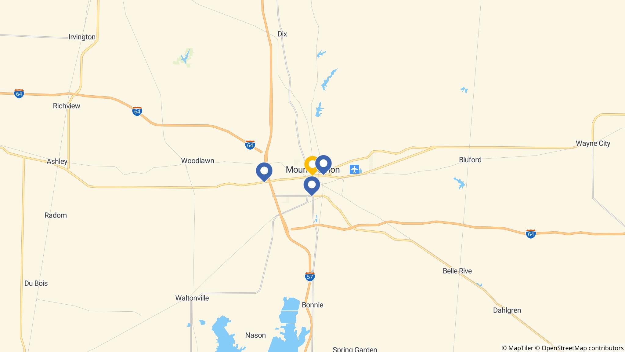 Street map of the ATM area