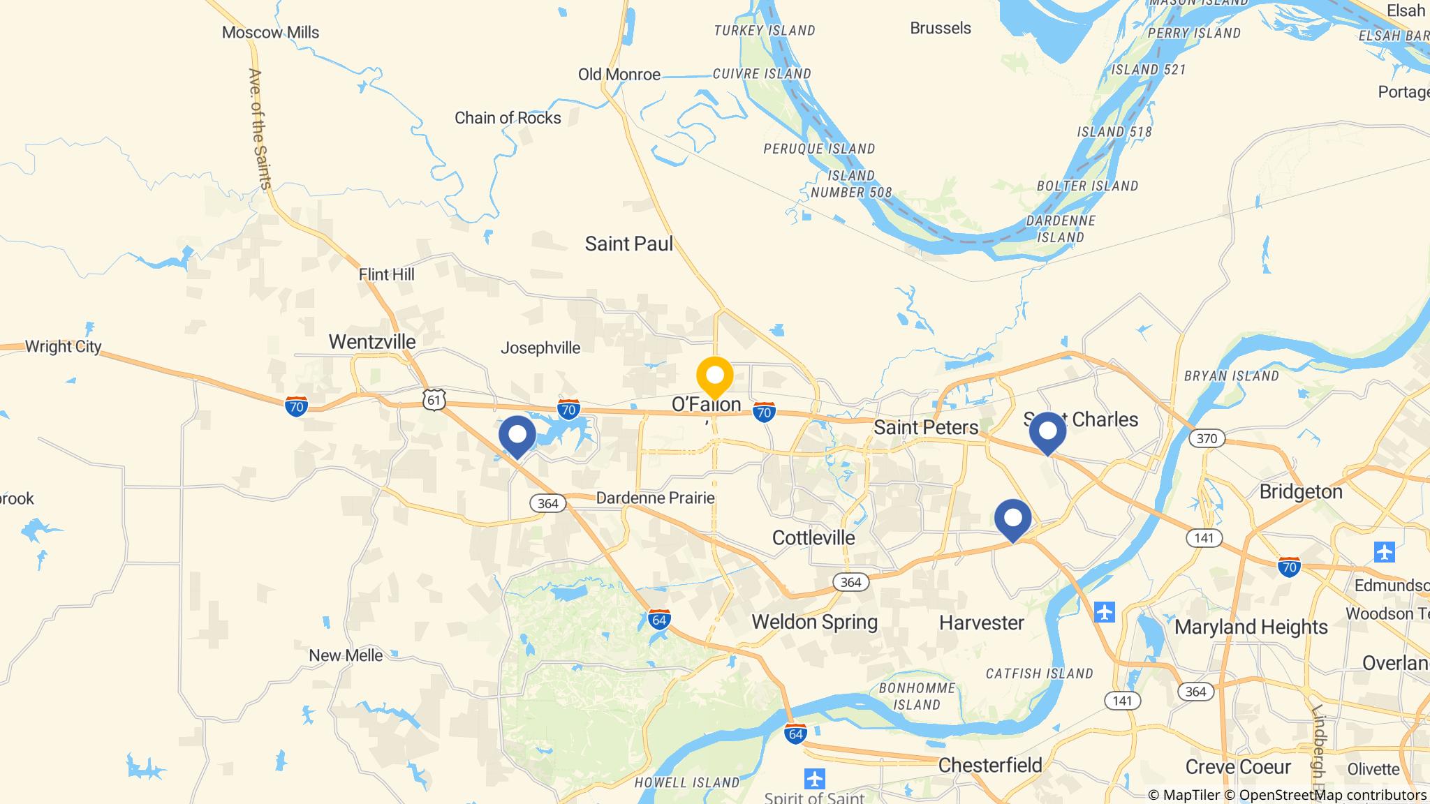 Street map of the ATM area