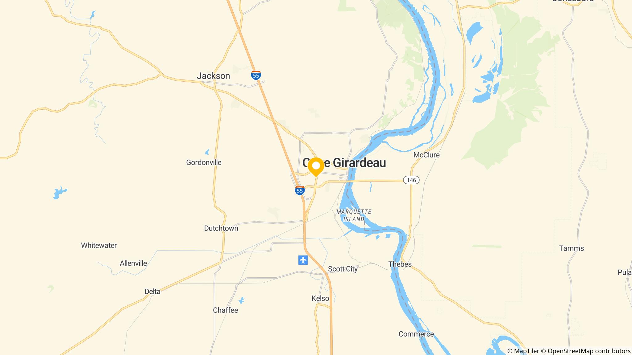 Street map of the ATM area