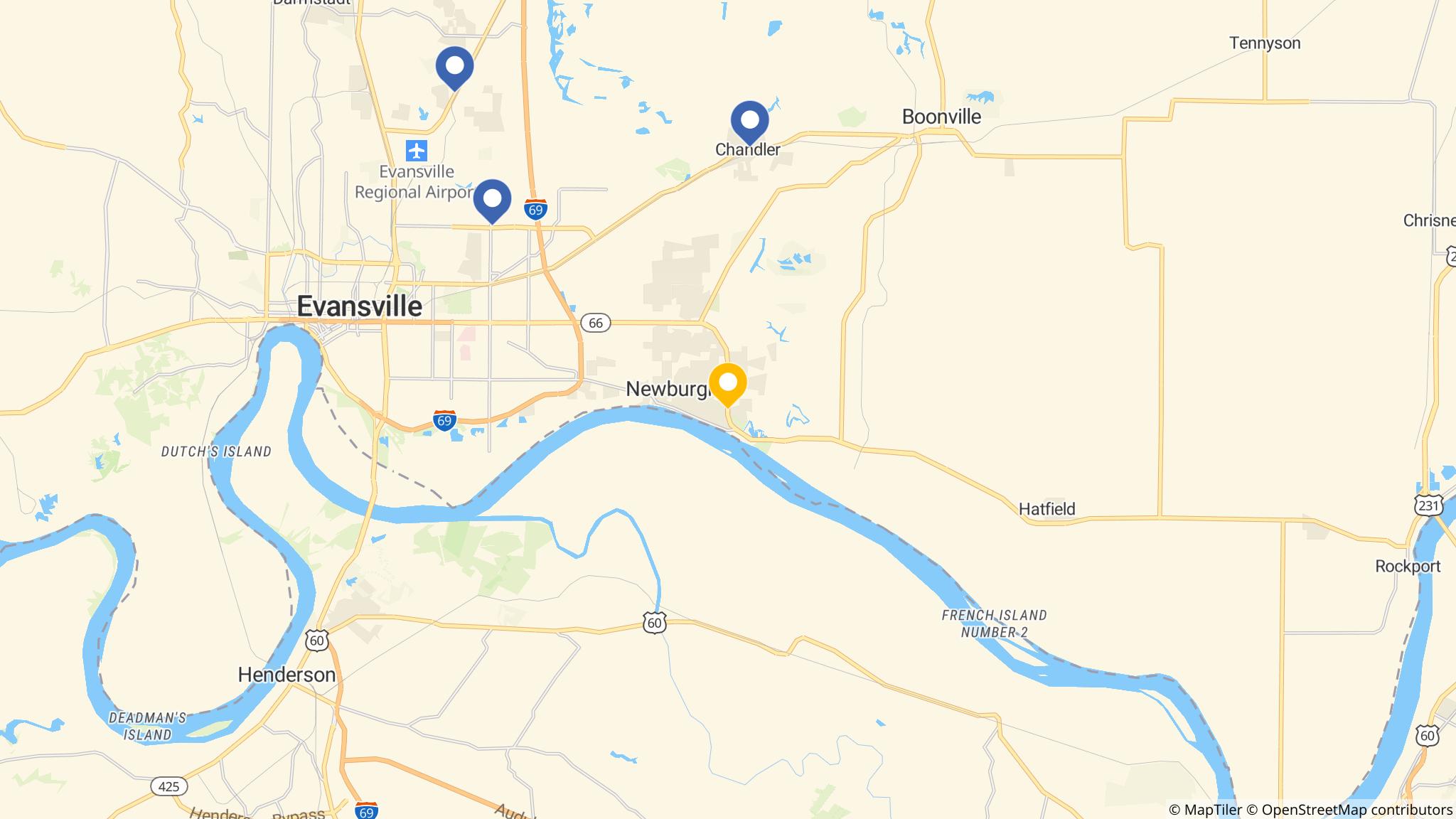 Street map of the ATM area