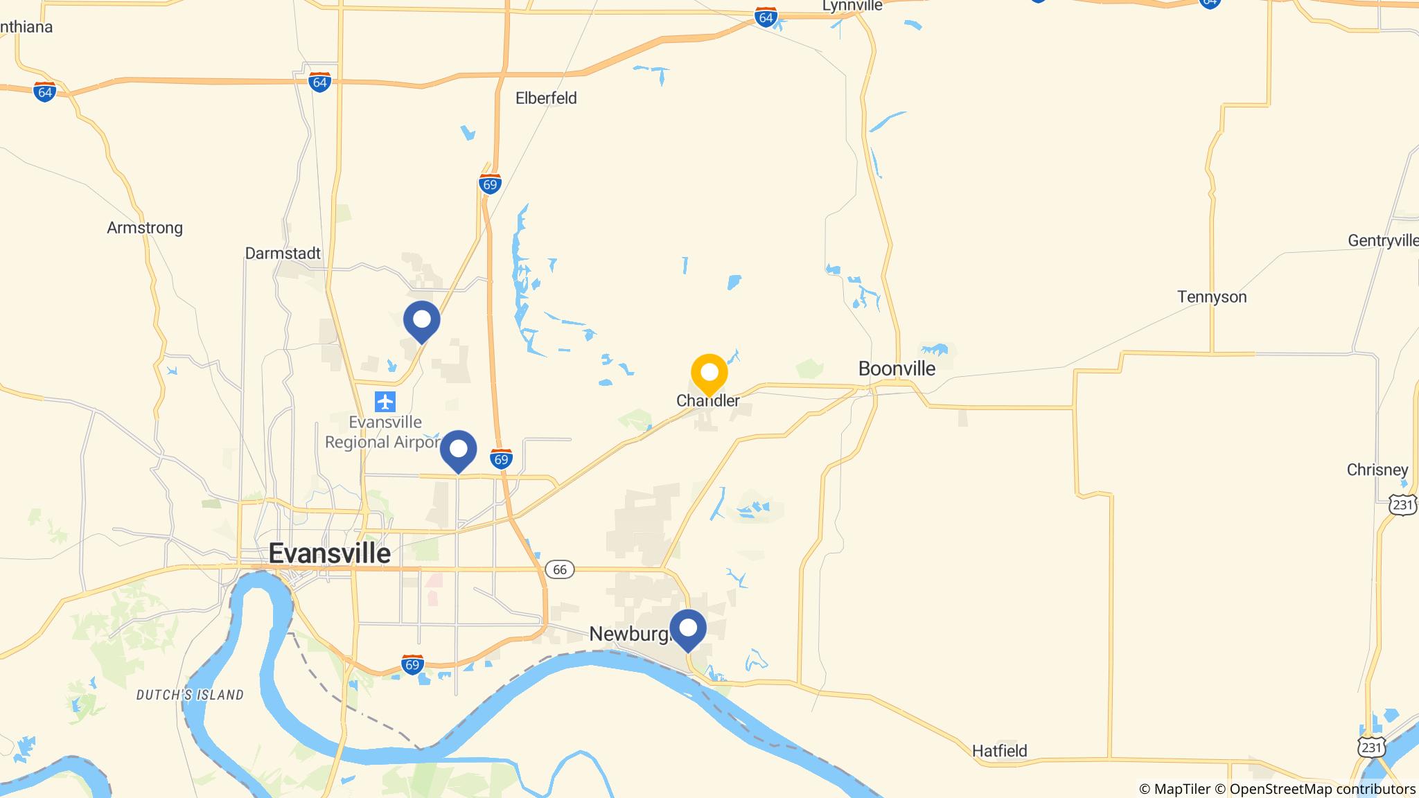 Street map of the ATM area