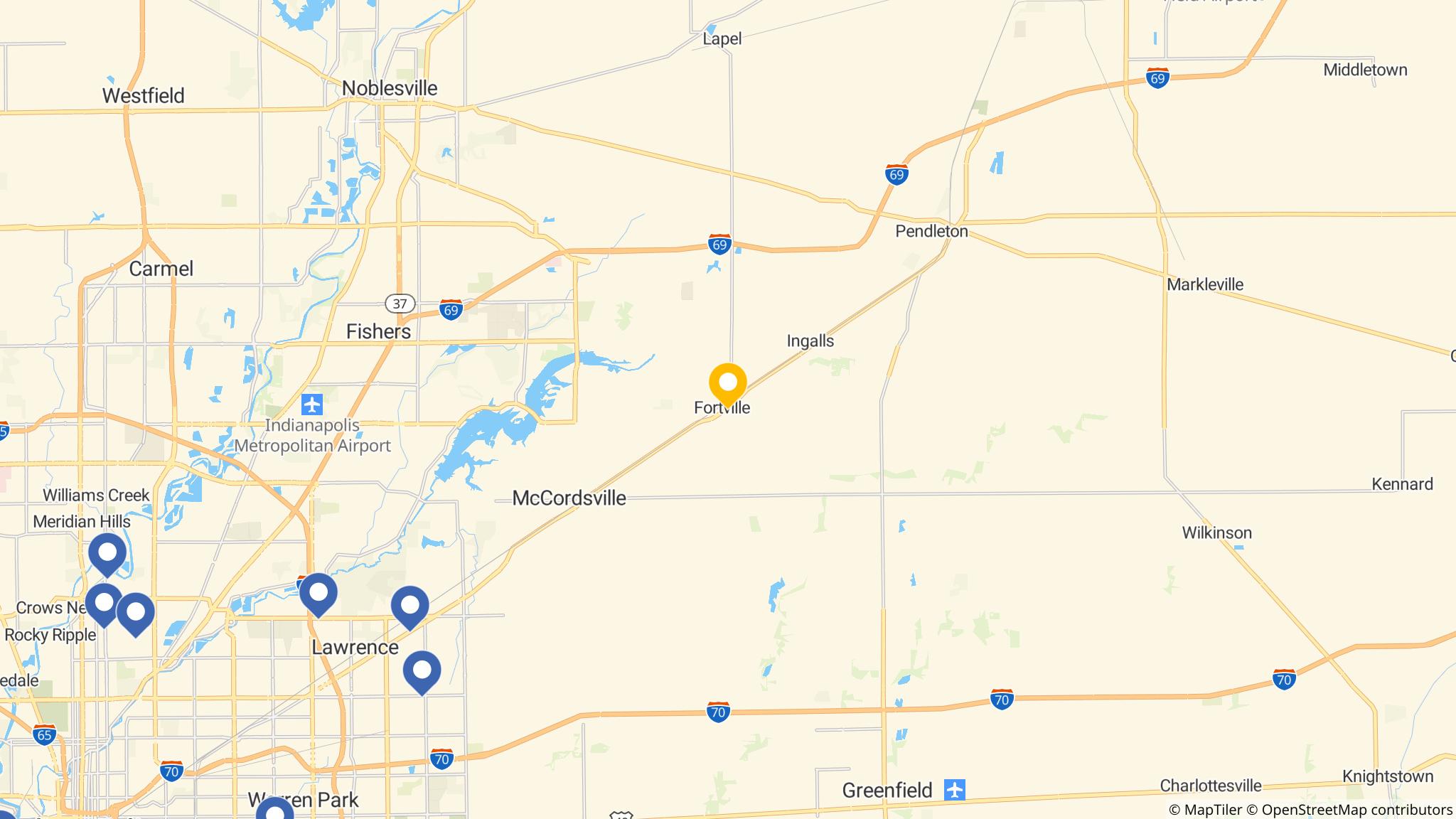 Street map of the ATM area