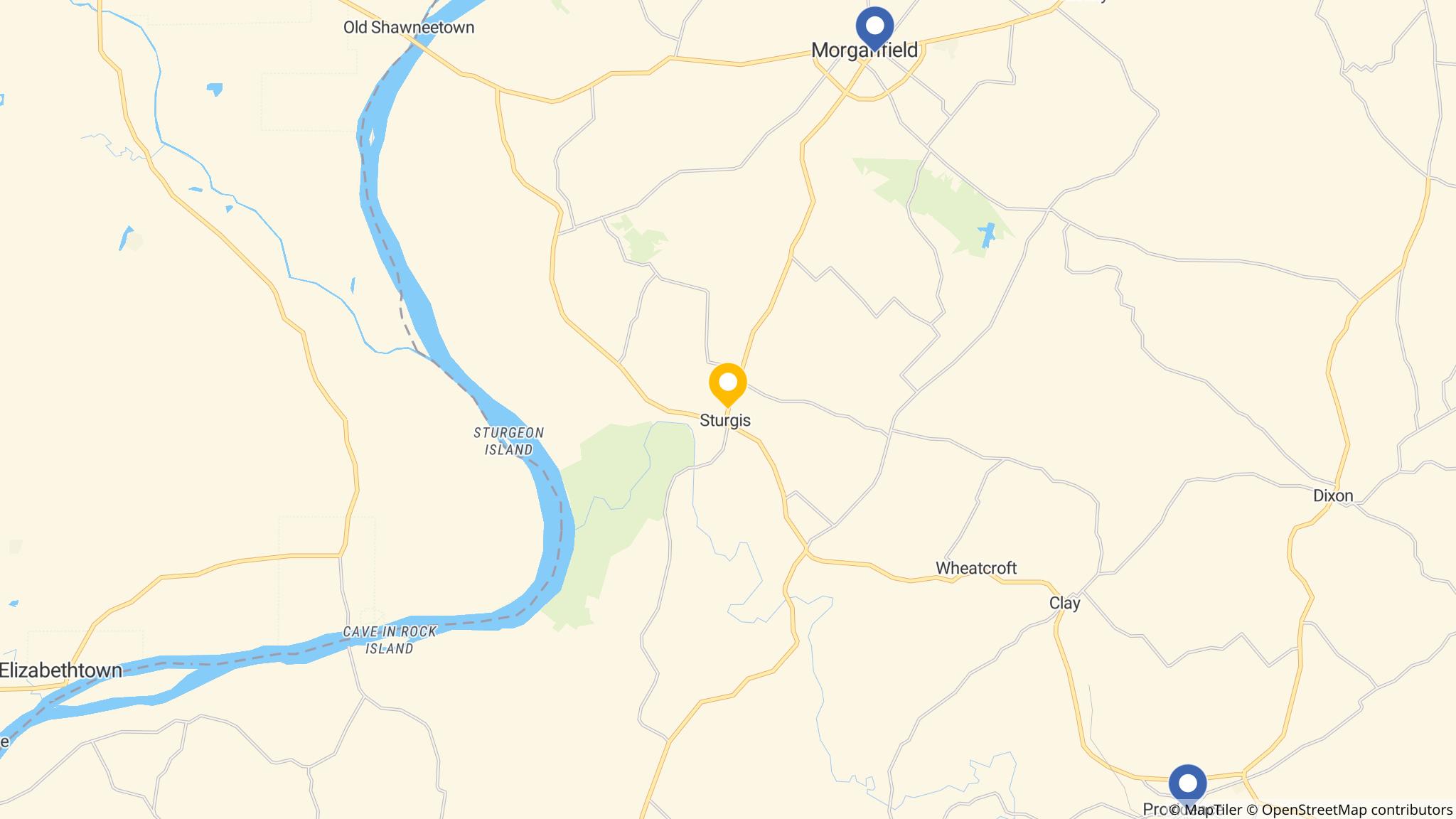 Street map of the ATM area