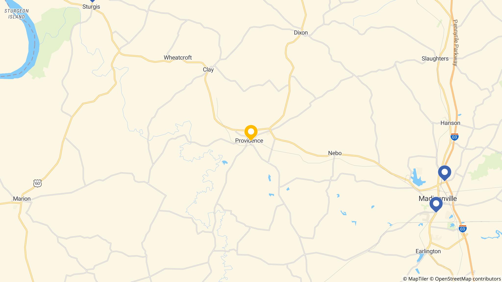 Street map of the ATM area