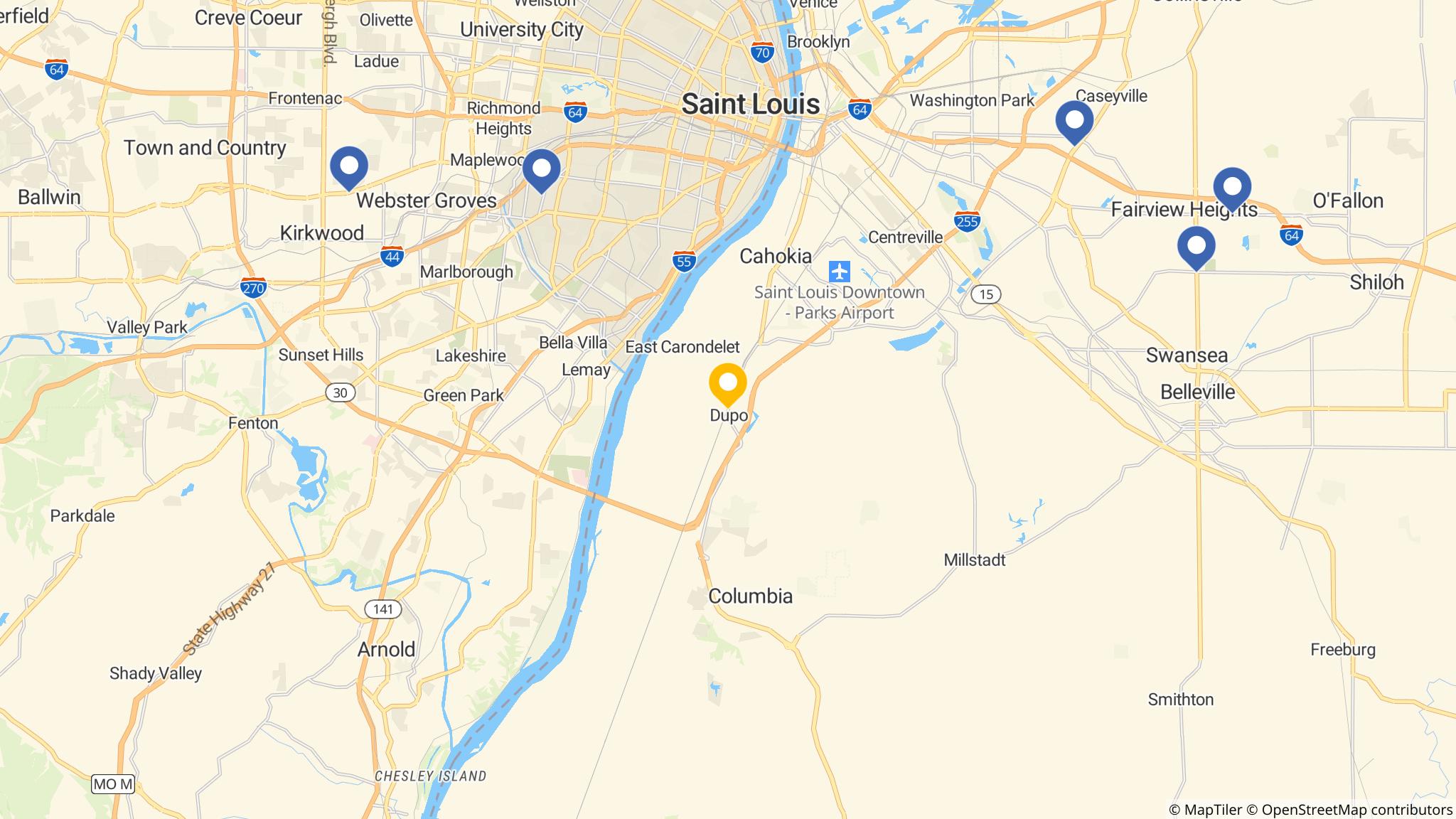 Street map of the ATM area