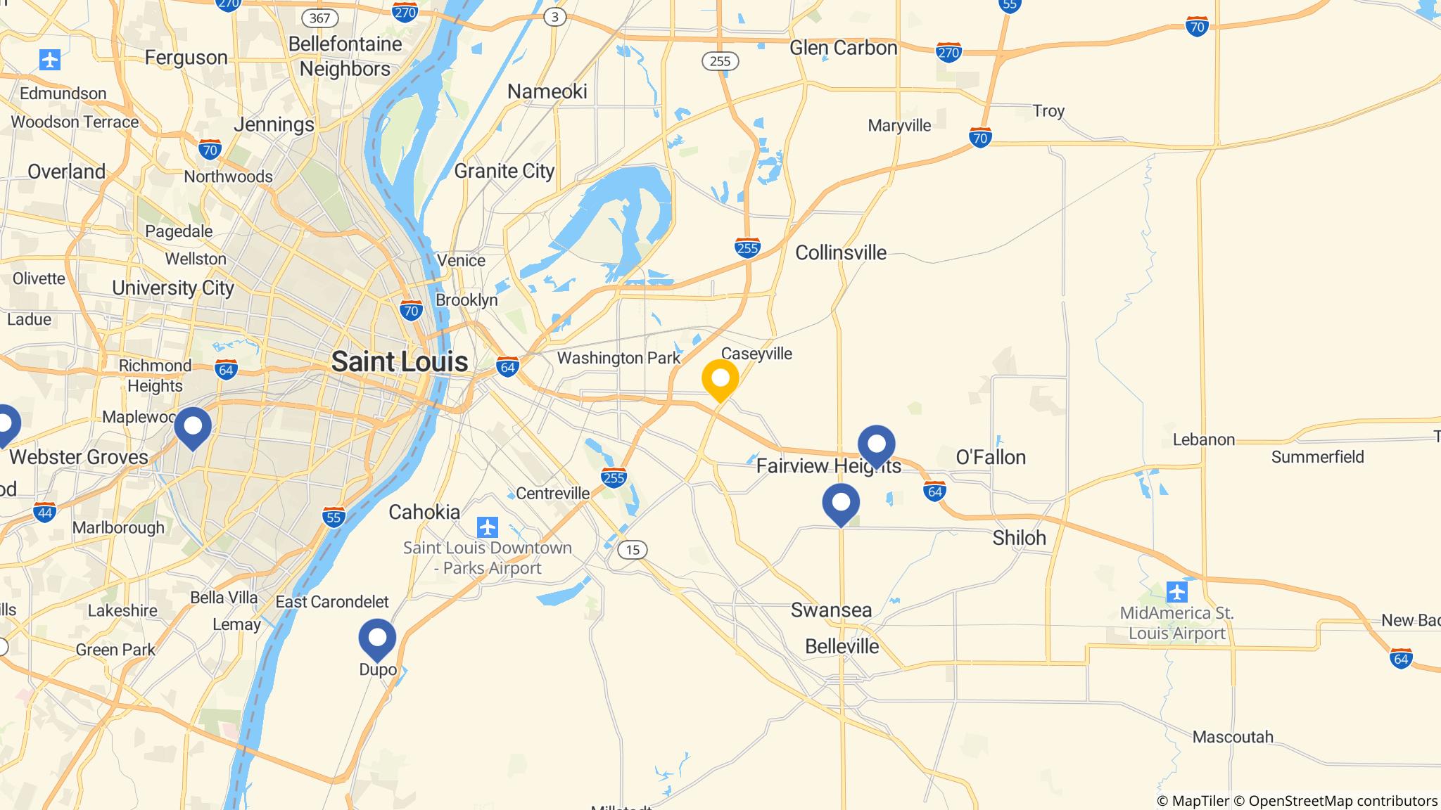 Street map of the ATM area