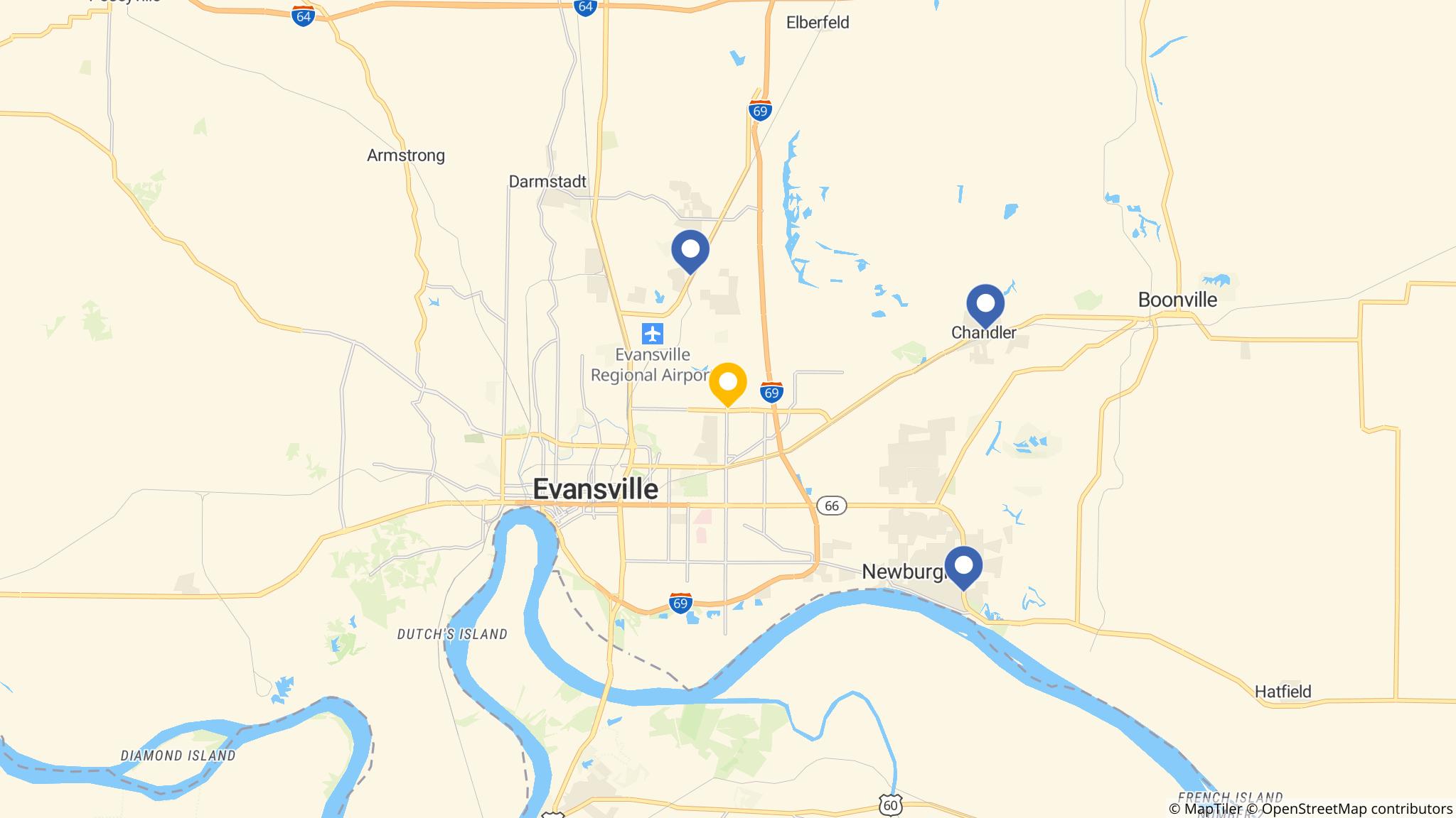Street map of the ATM area