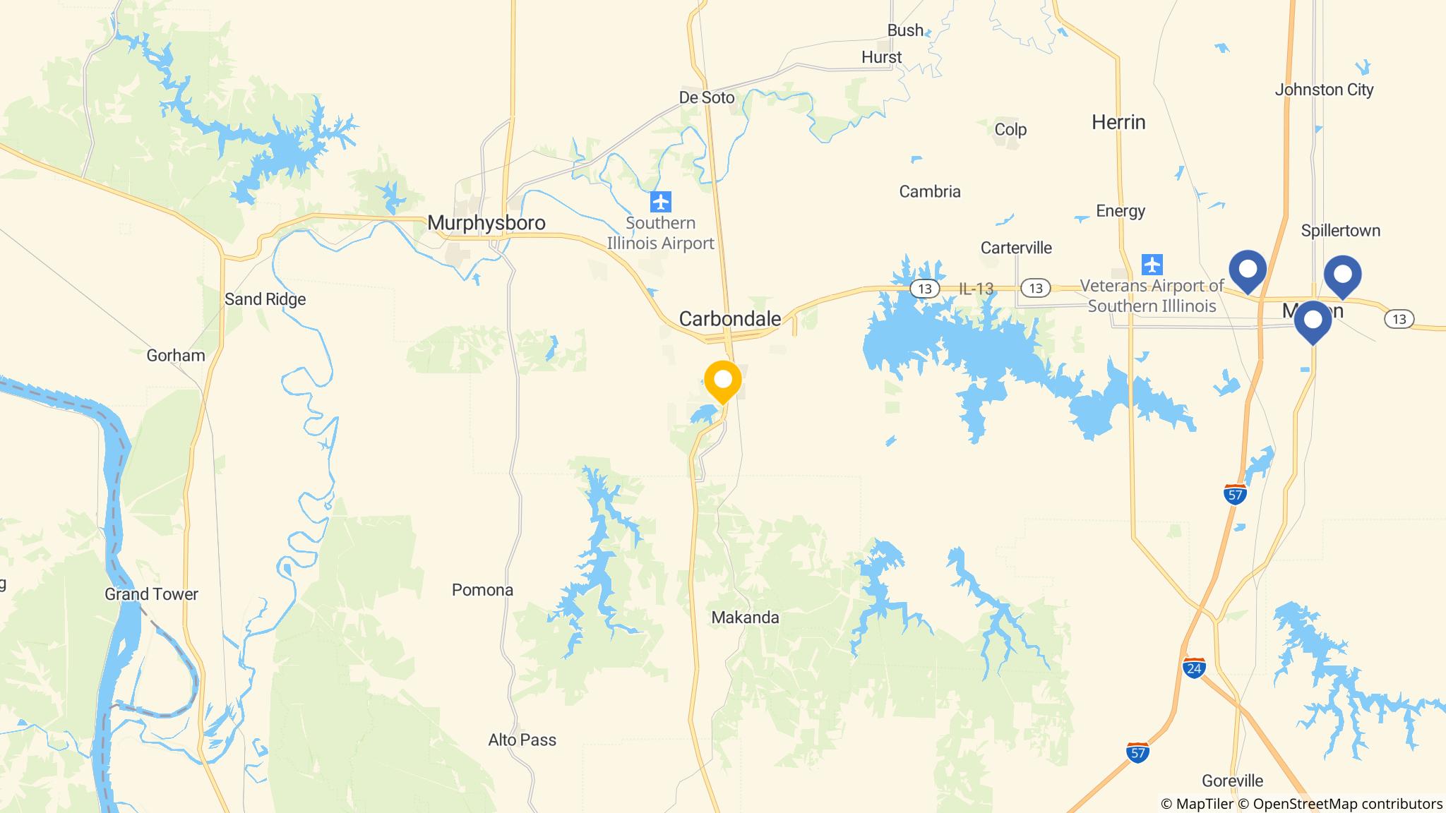 Street map of the ATM area