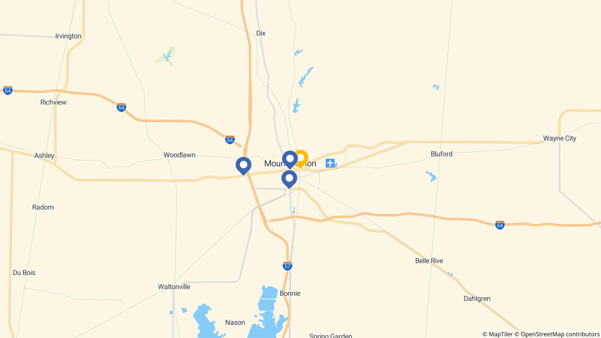 Street map of the ATM area