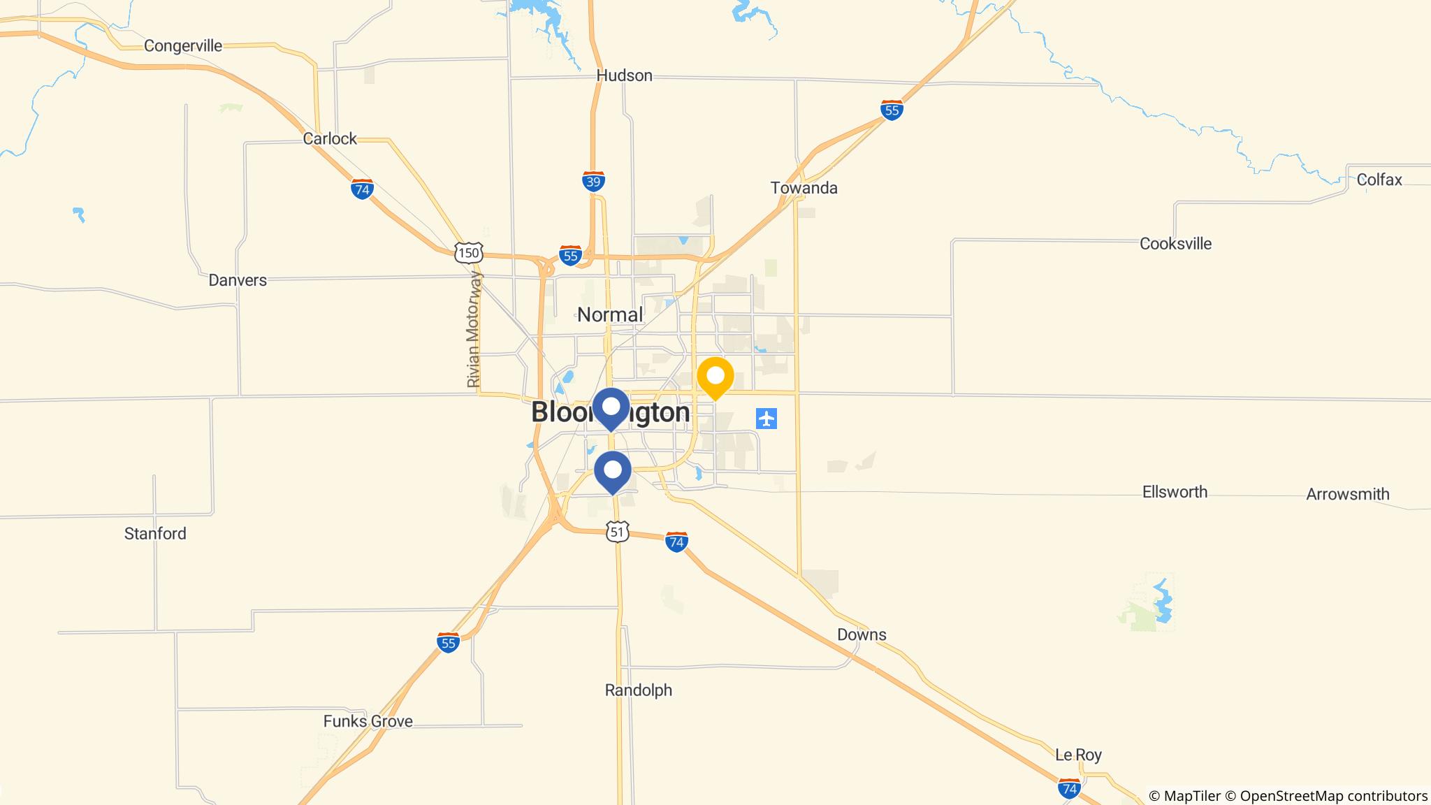 Street map of the ATM area