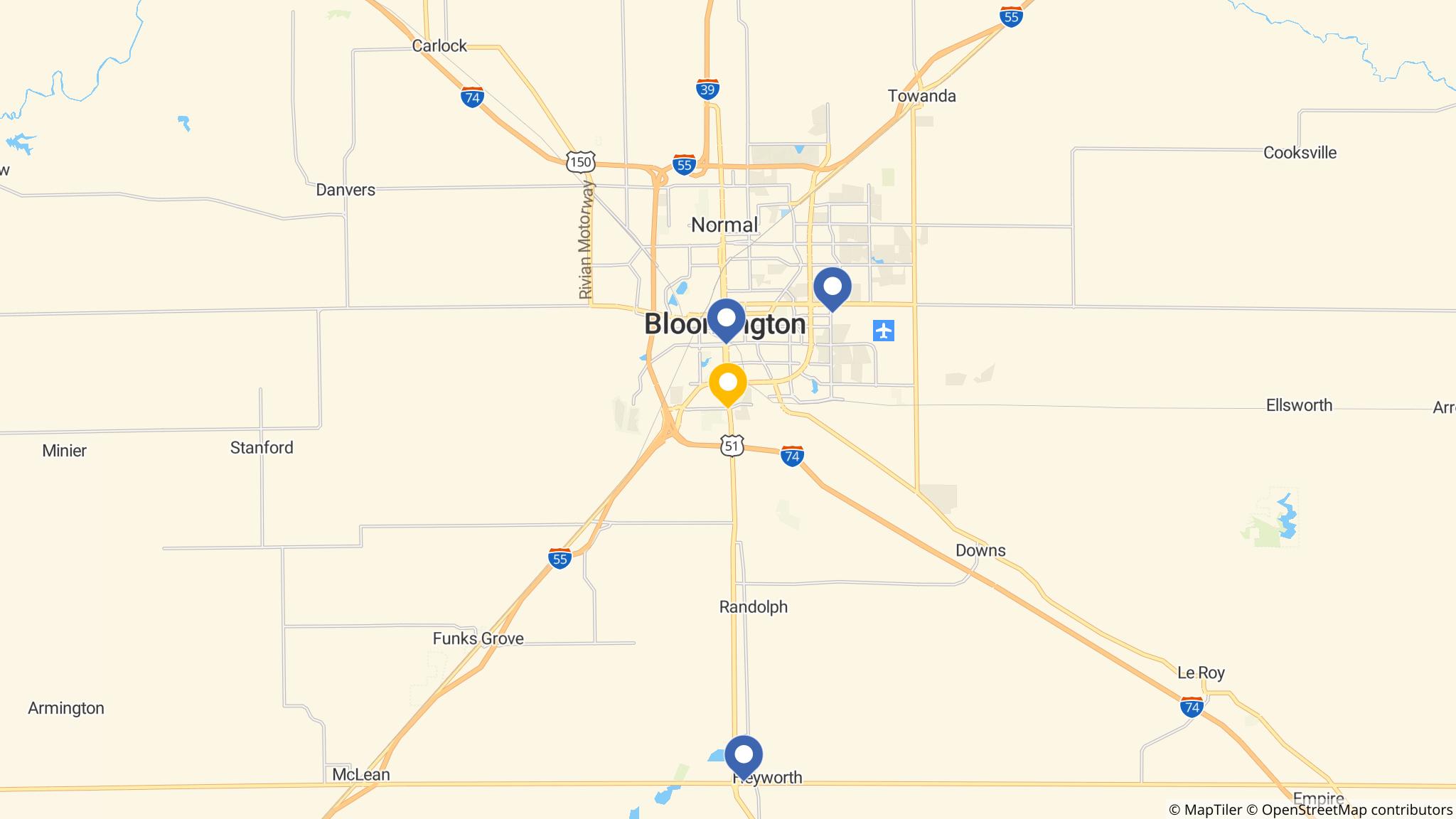 Street map of the ATM area