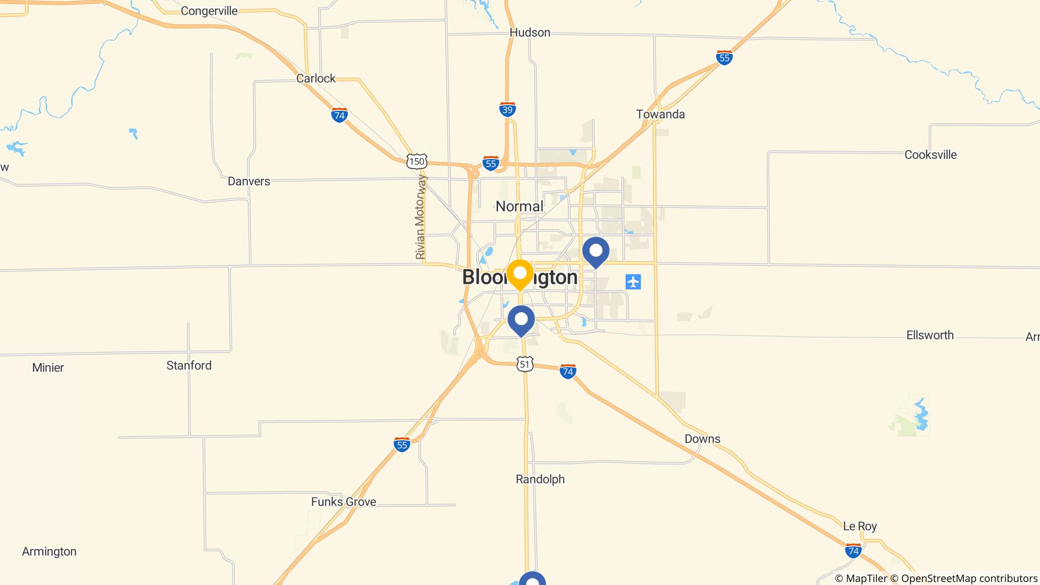 Street map of the ATM area