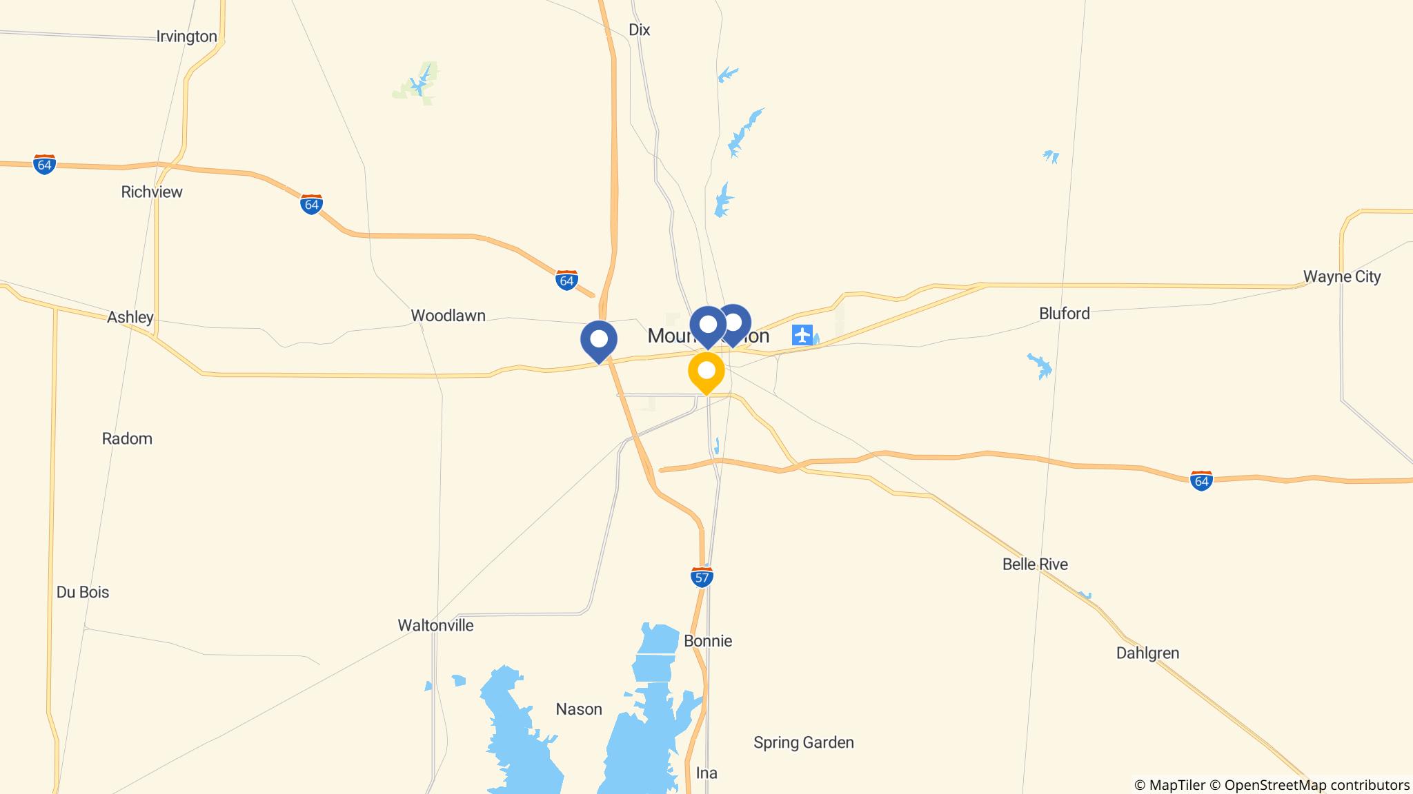 Street map of the ATM area