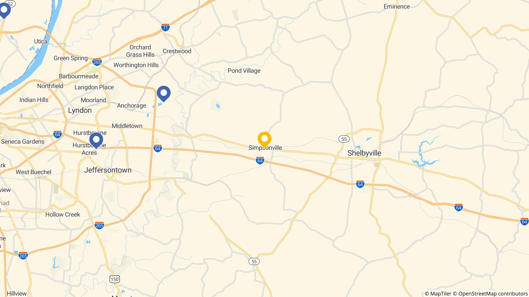 Street map of the ATM area