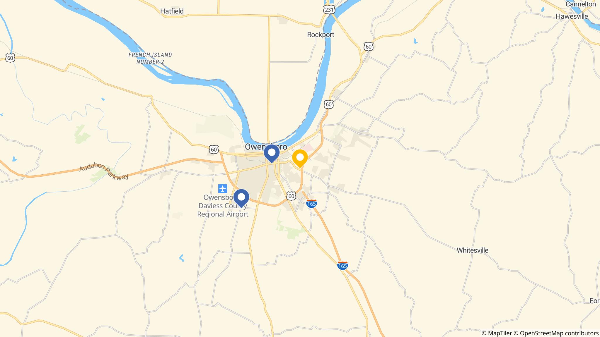 Street map of the ATM area