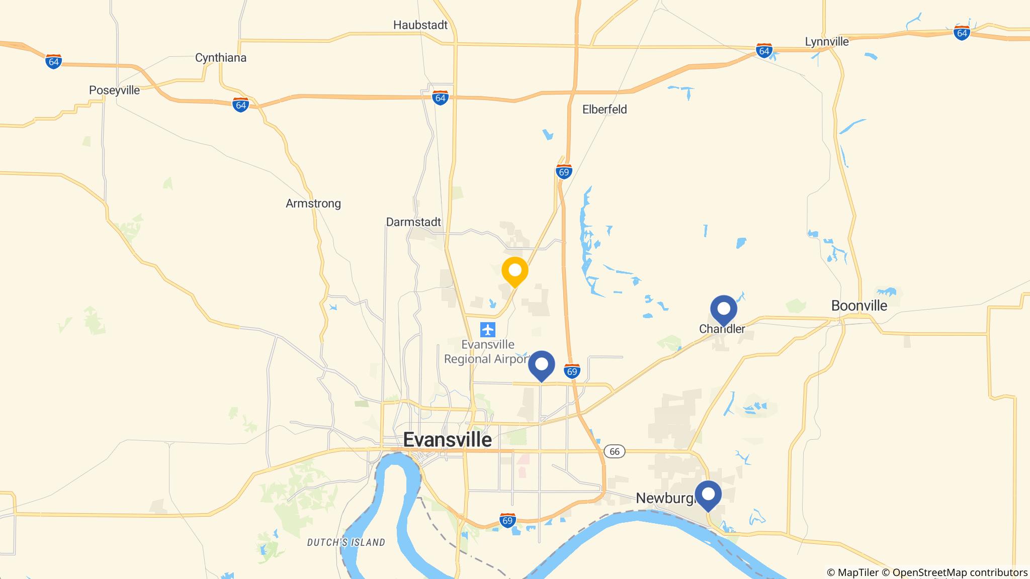 Street map of the ATM area