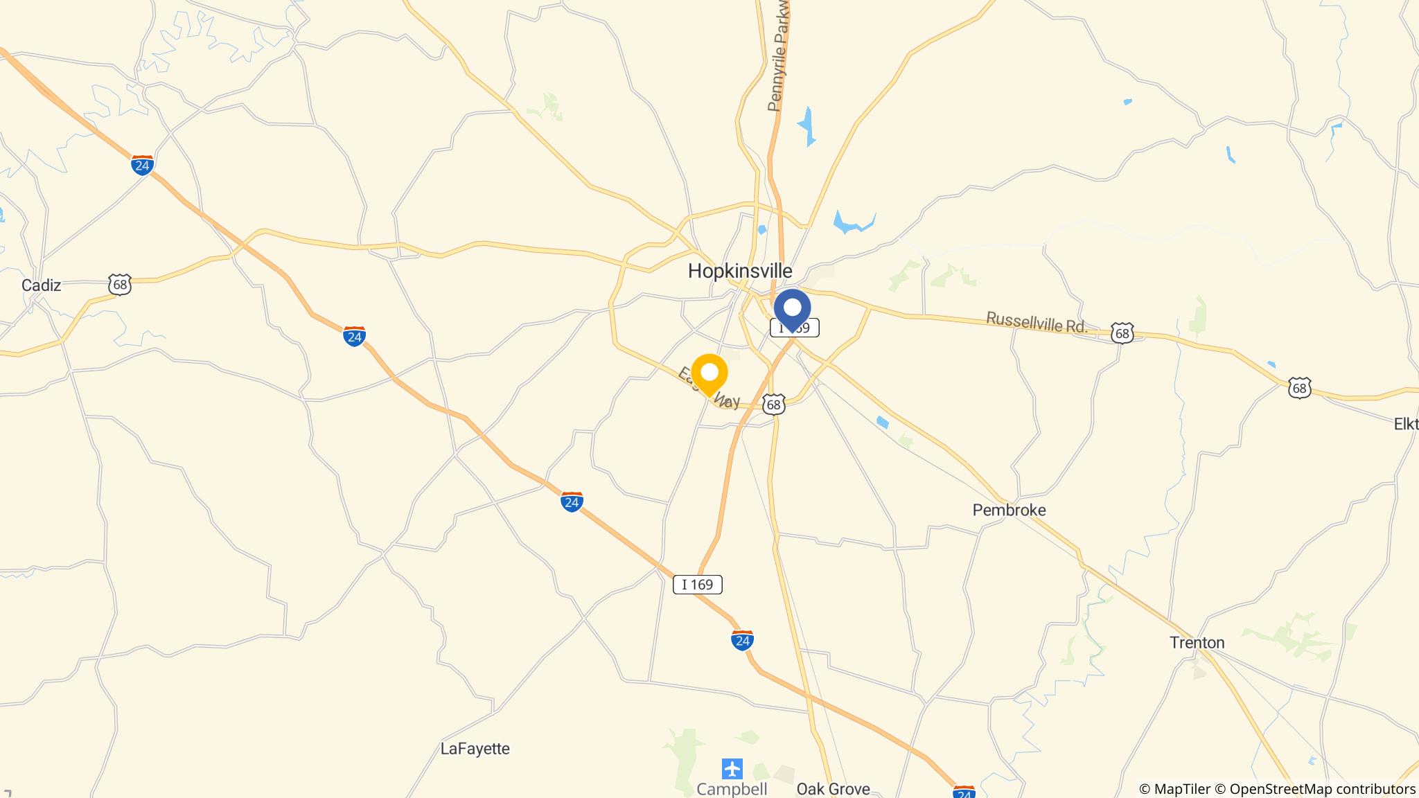 Street map of the ATM area