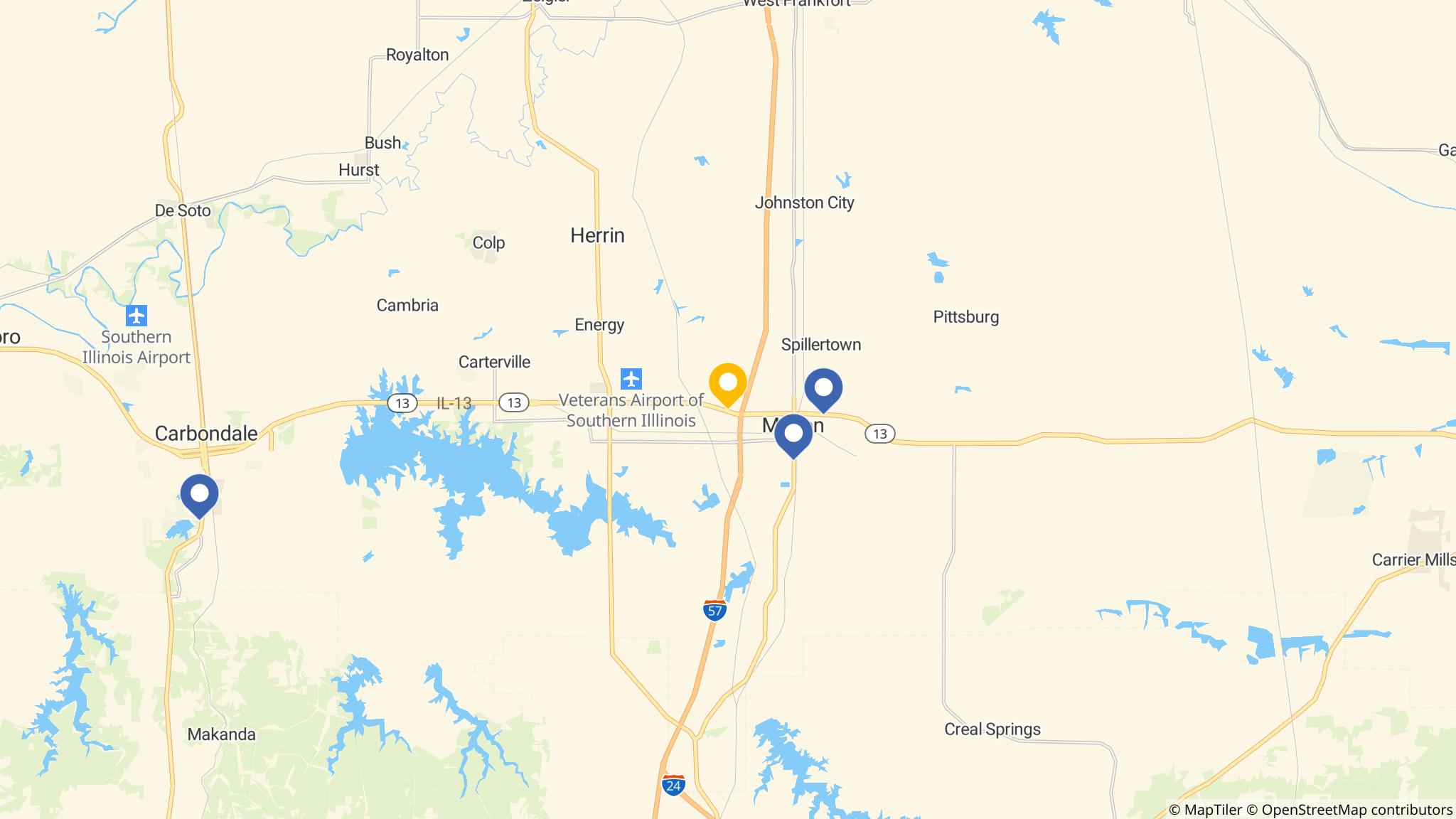 Street map of the ATM area