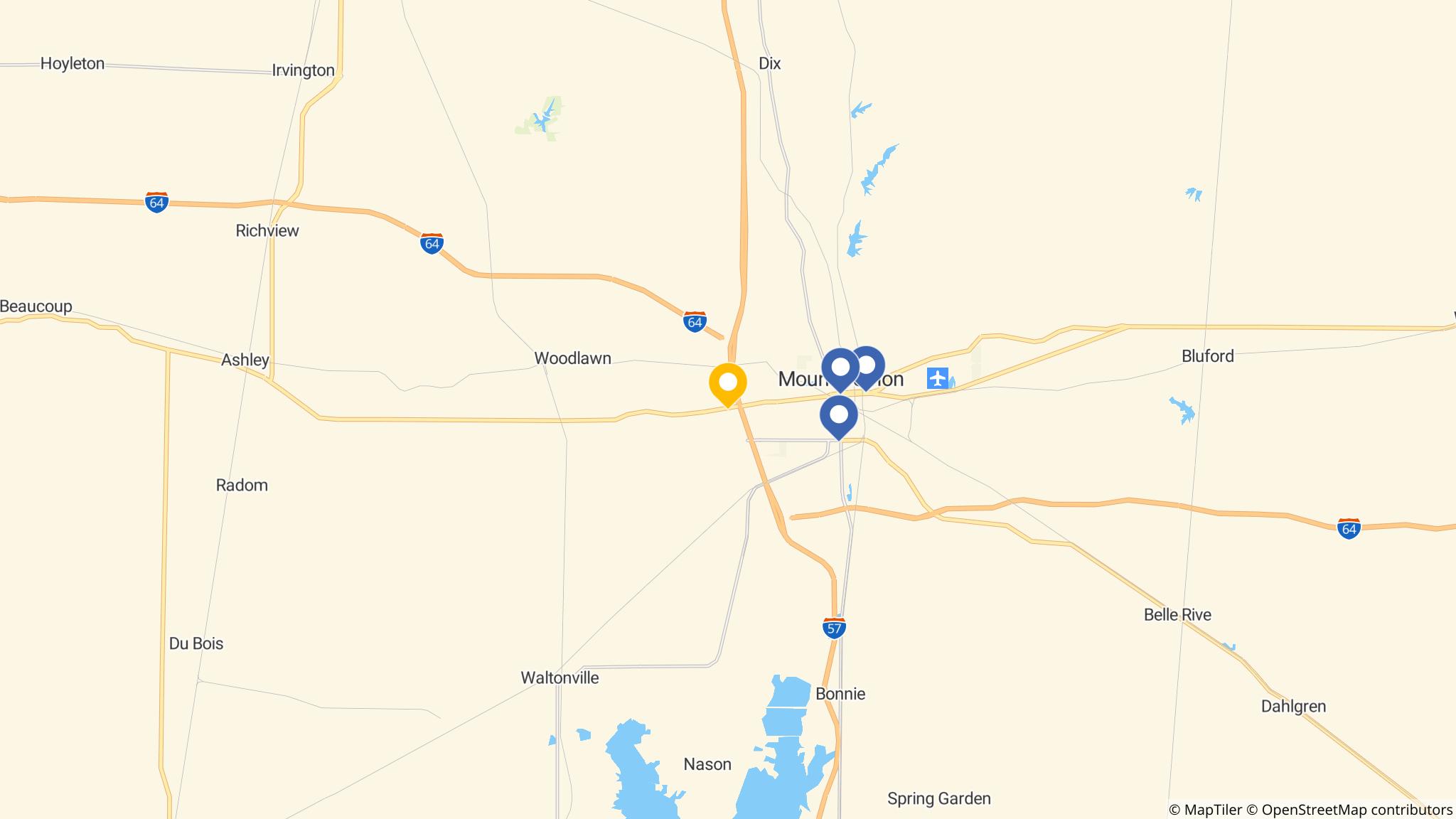 Street map of the ATM area