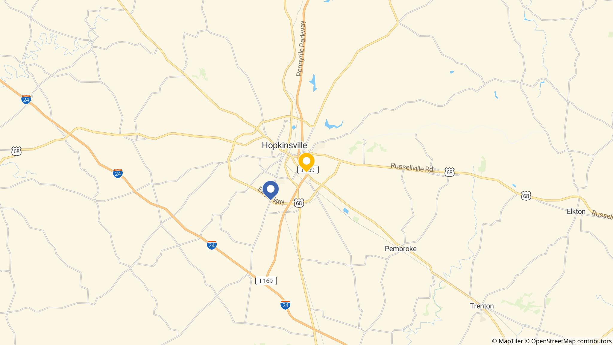 Street map of the ATM area