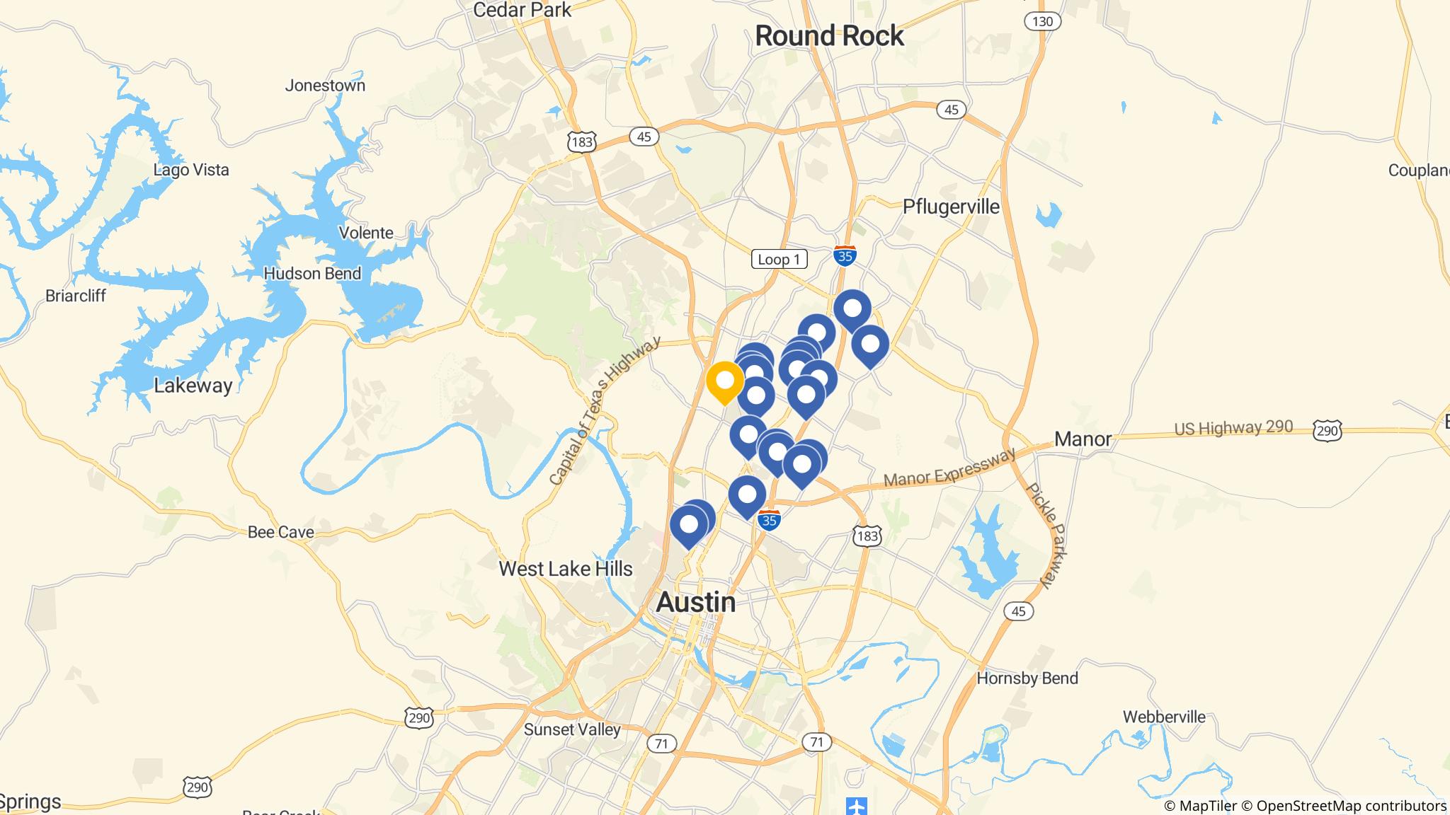 Street map of the ATM area