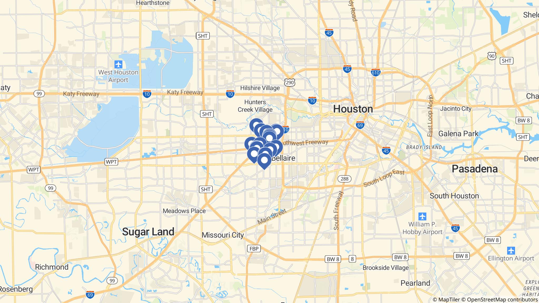 Street map of the ATM area