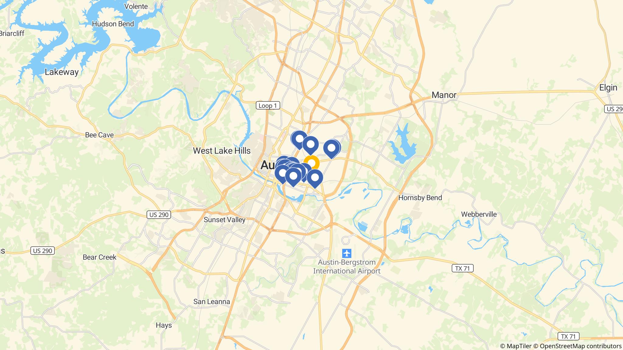 Street map of the ATM area