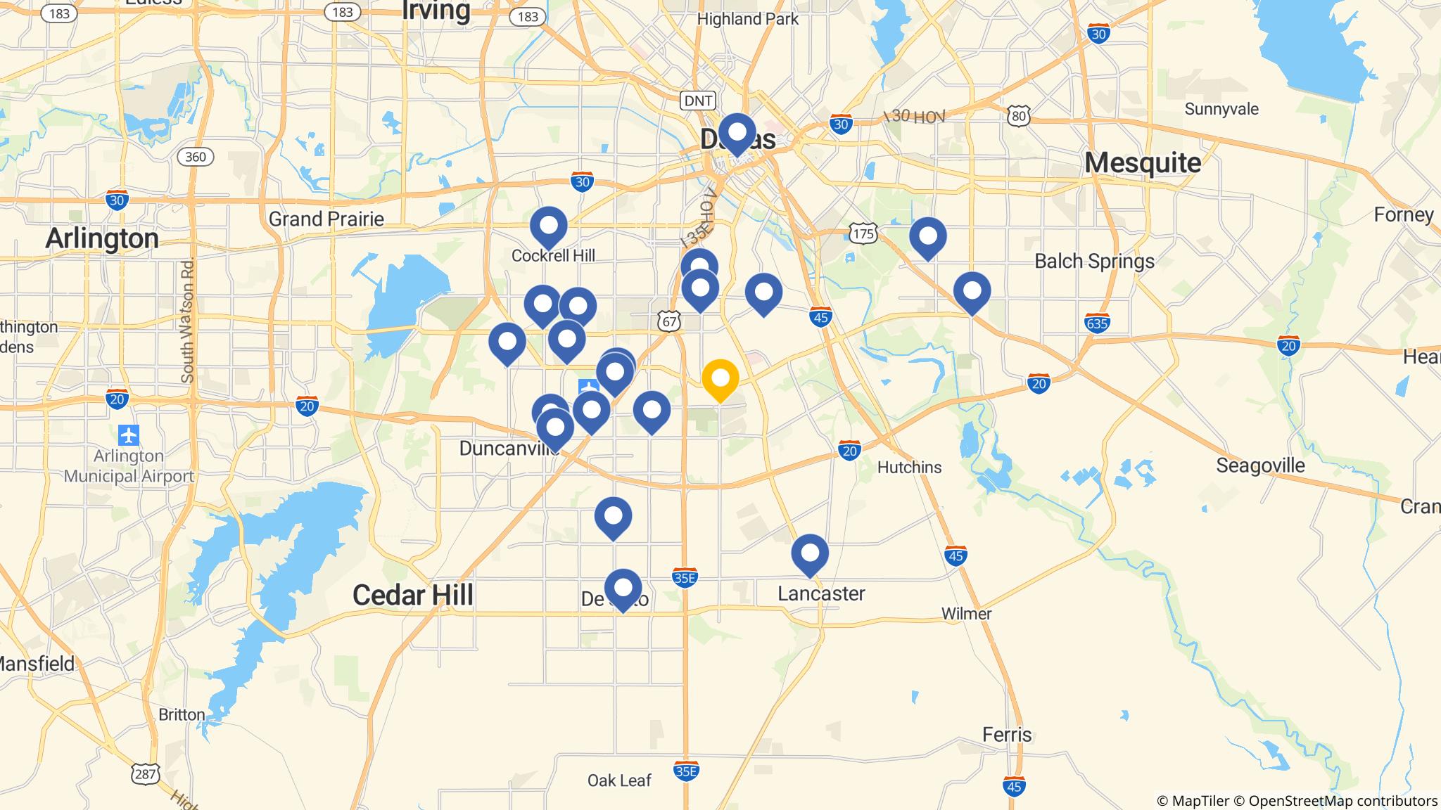 Street map of the ATM area