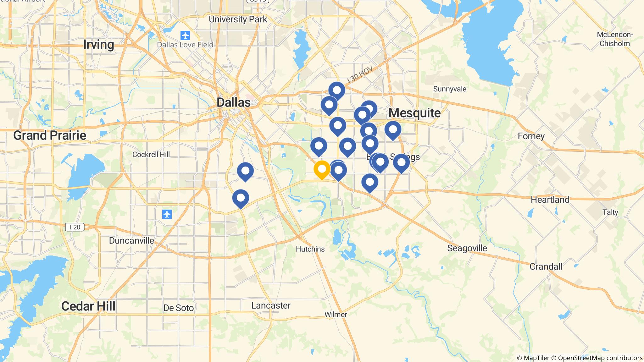 Street map of the ATM area