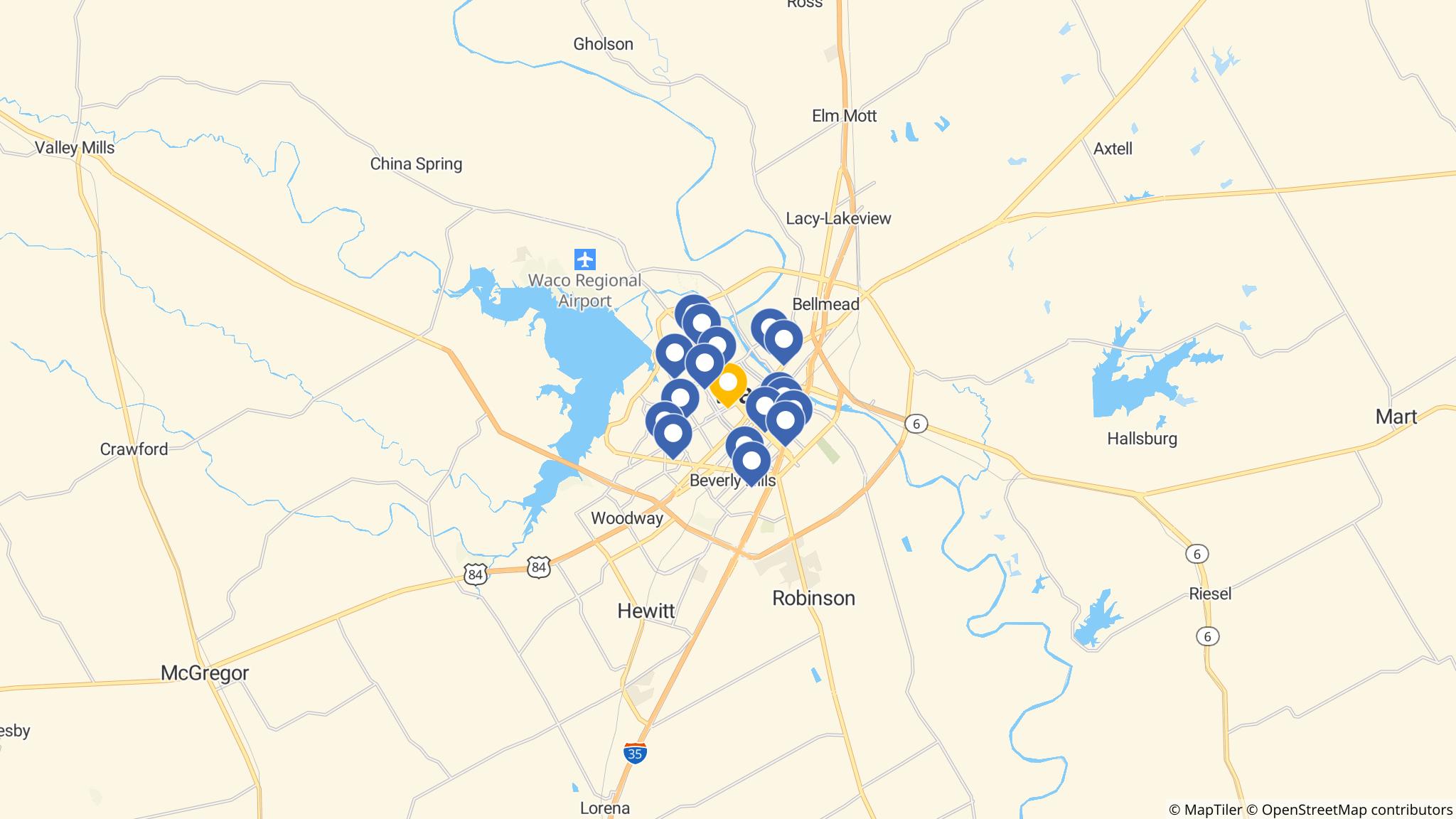 Street map of the ATM area