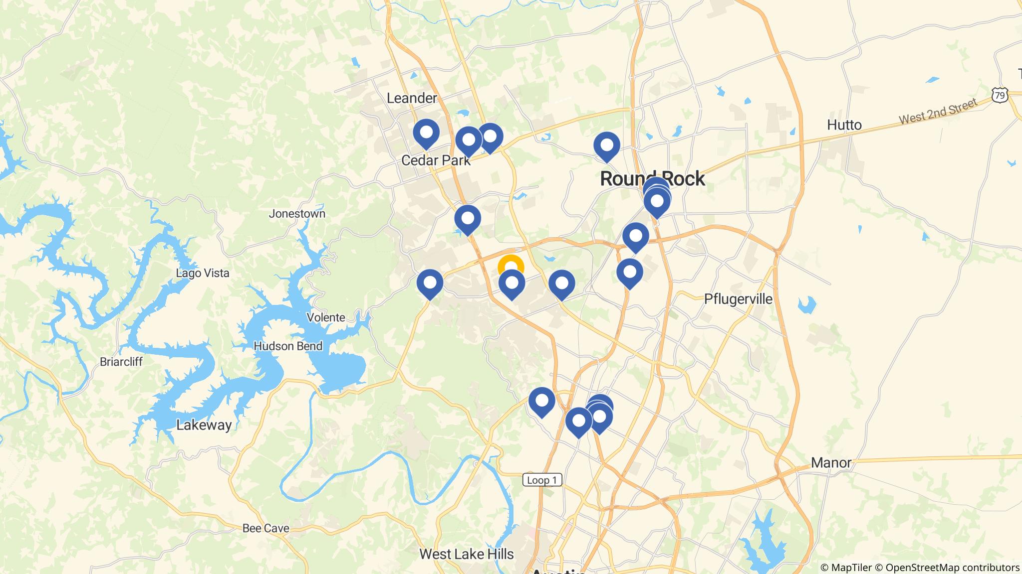 Street map of the ATM area