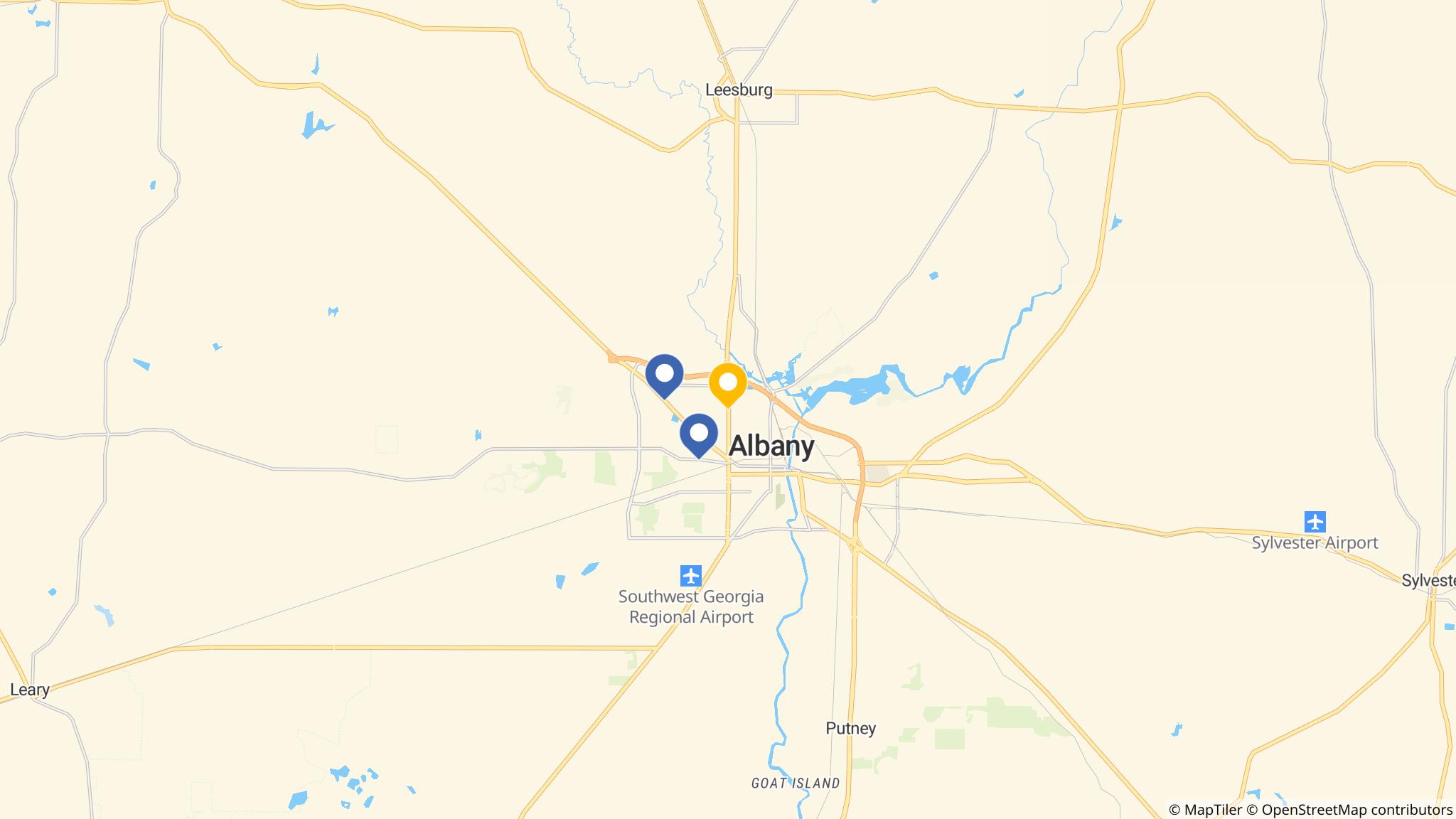 Street map of the ATM area