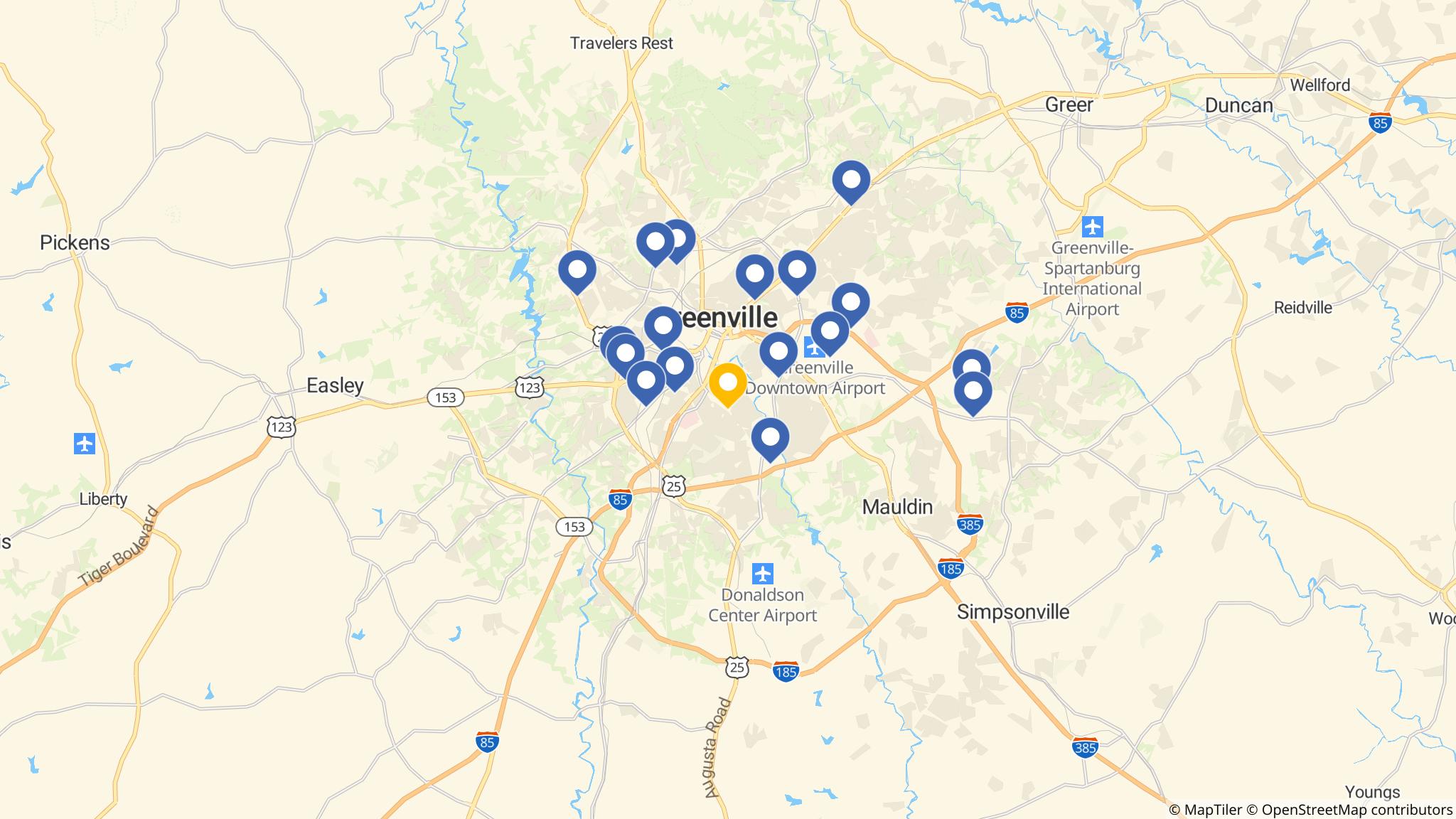 Street map of the ATM area