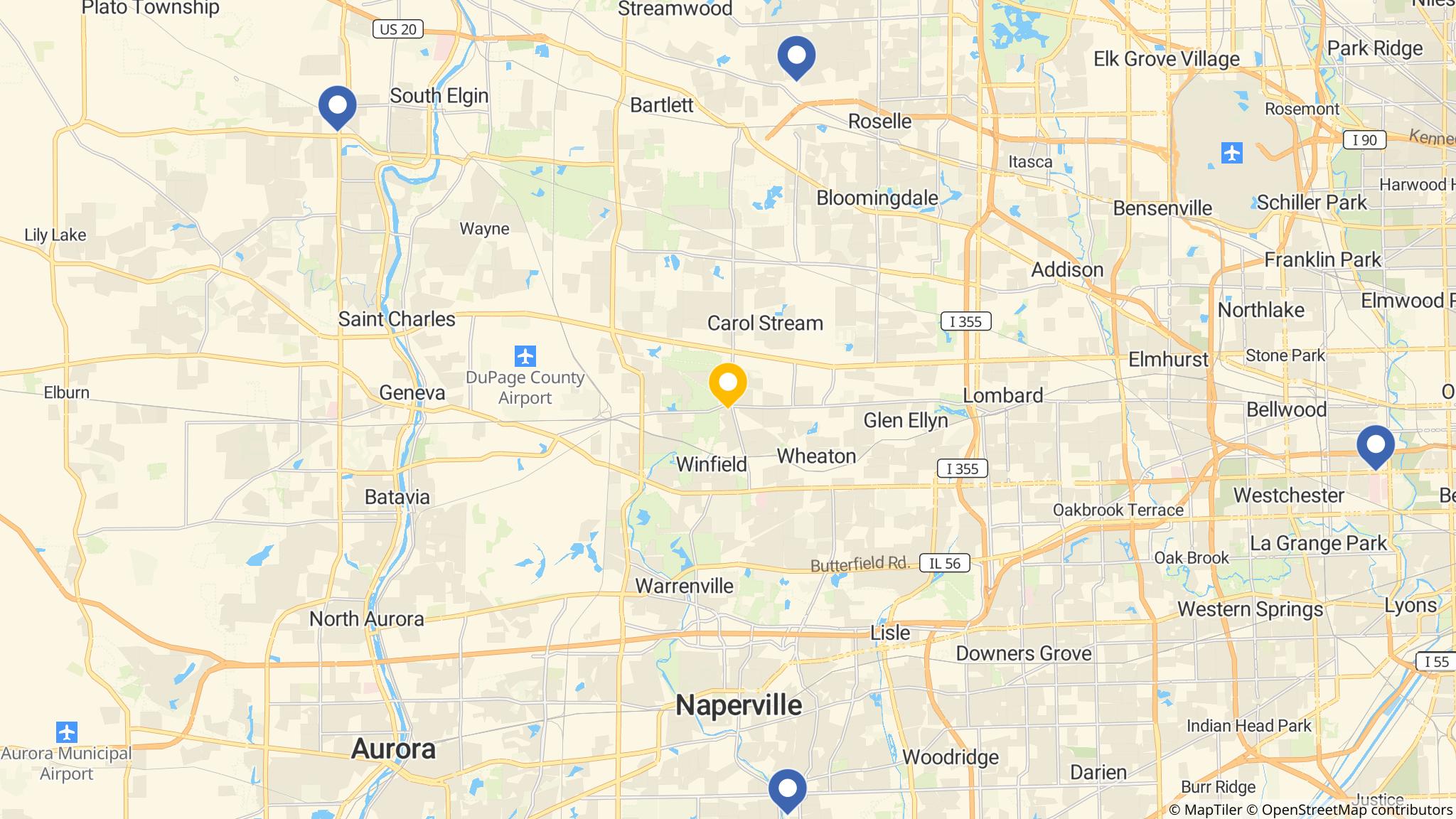 Street map of the ATM area