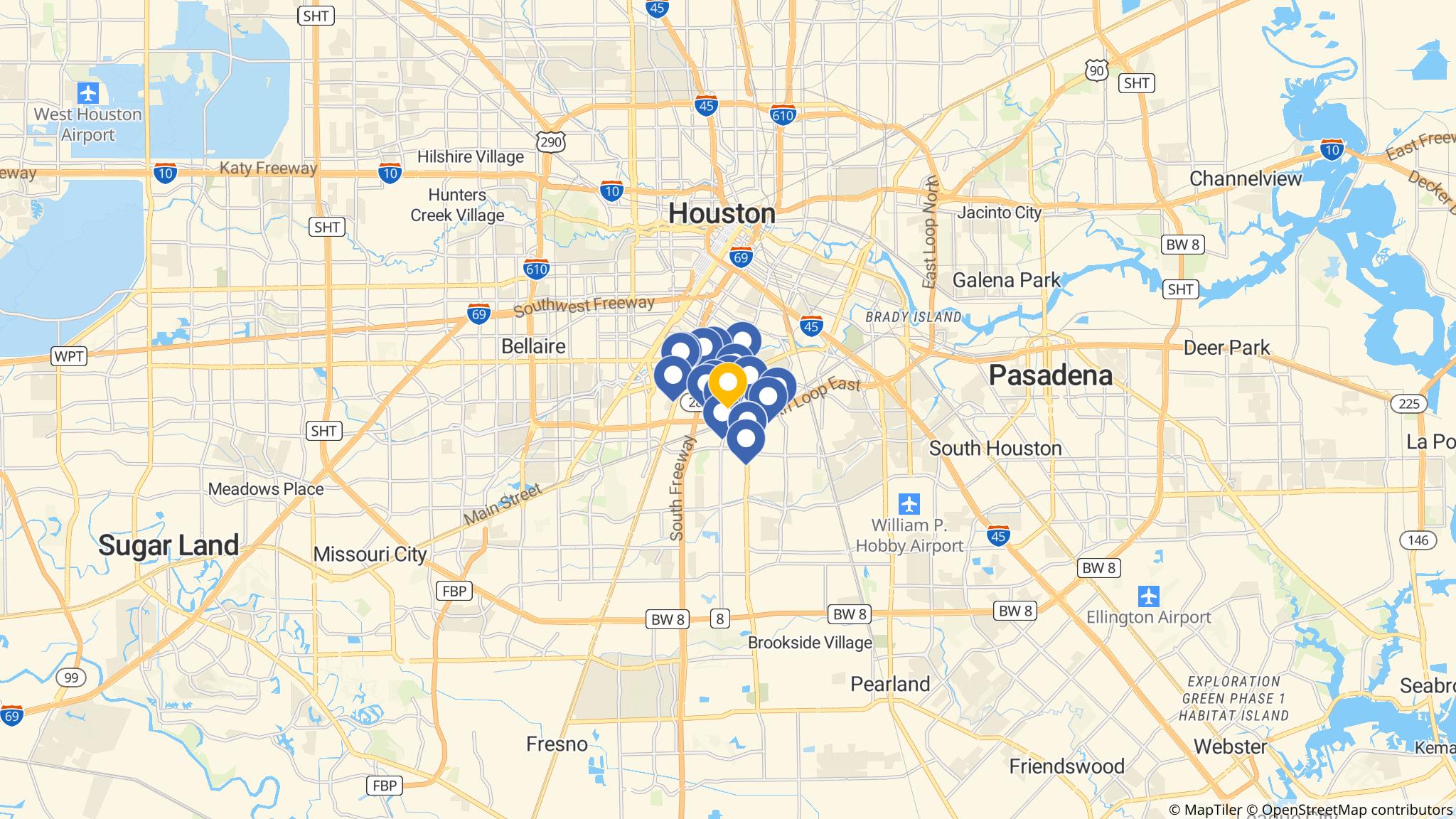 Street map of the ATM area